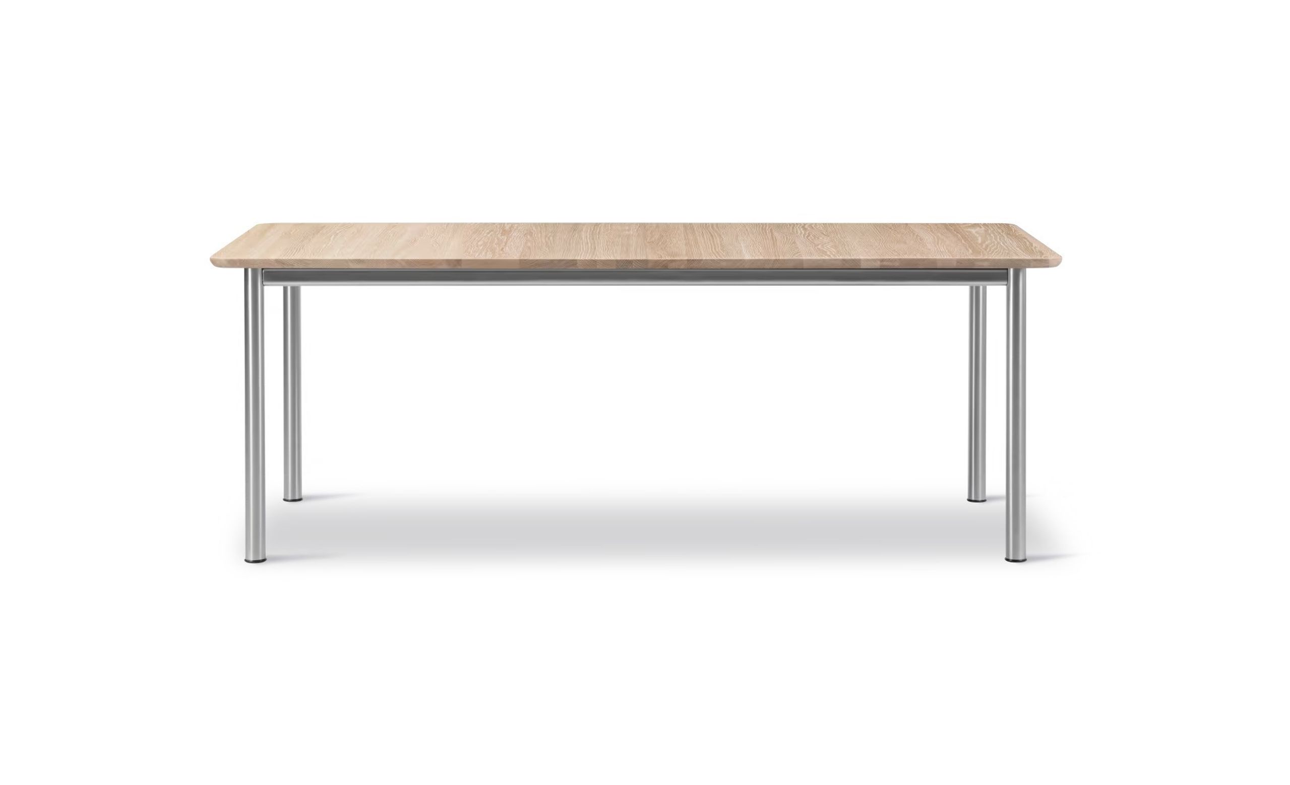Fredericia Furniture - Esstisch - Plan Table Extendable 6632 / By Edward Barber & Jay Osgerby - Oak Light Oil / Brushed Steel