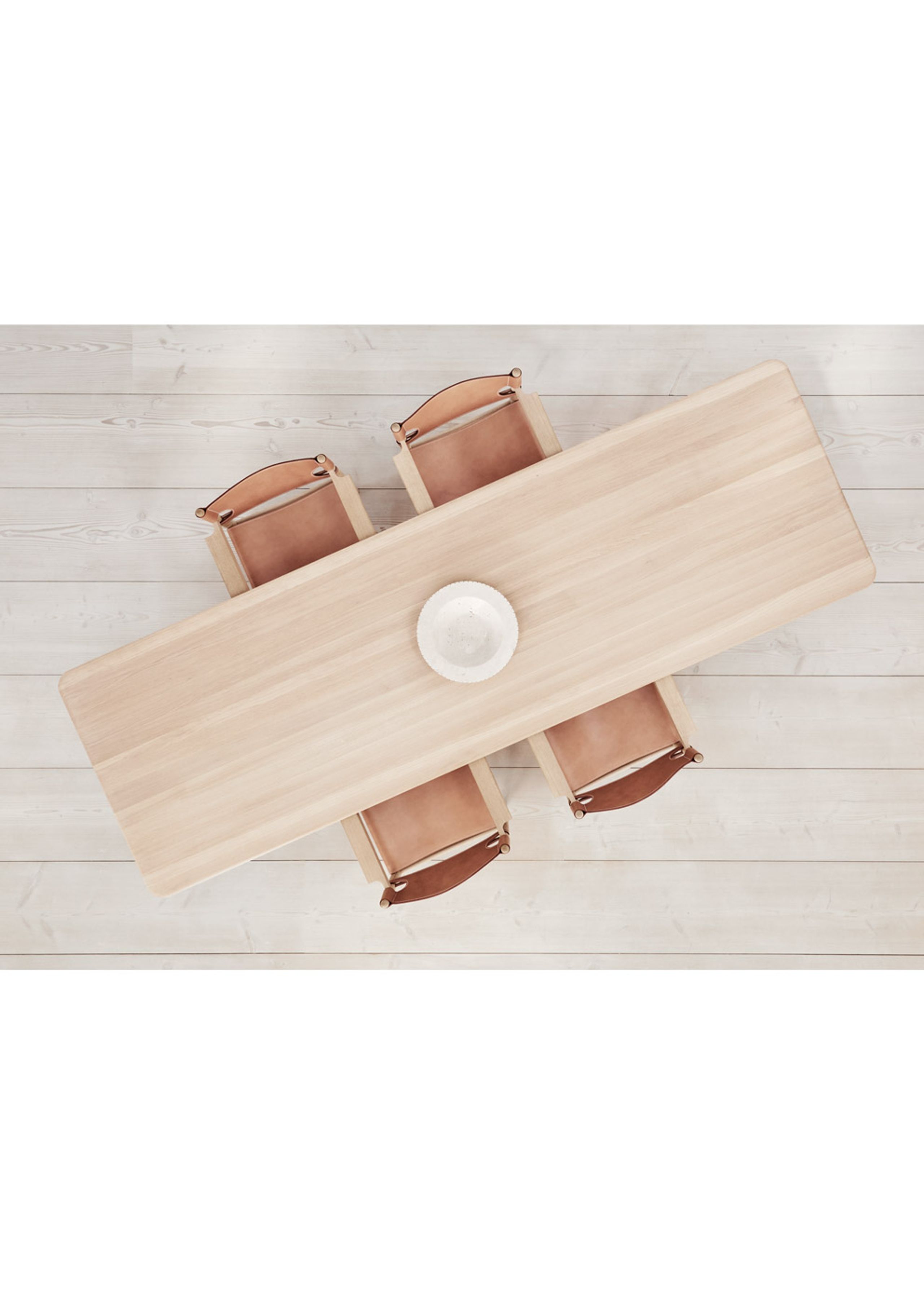 Fredericia Furniture - Silla de comedor - The Spanish Chair 3238 by Børge Mogensen - Soaped Oak / Natural Saddle Leather