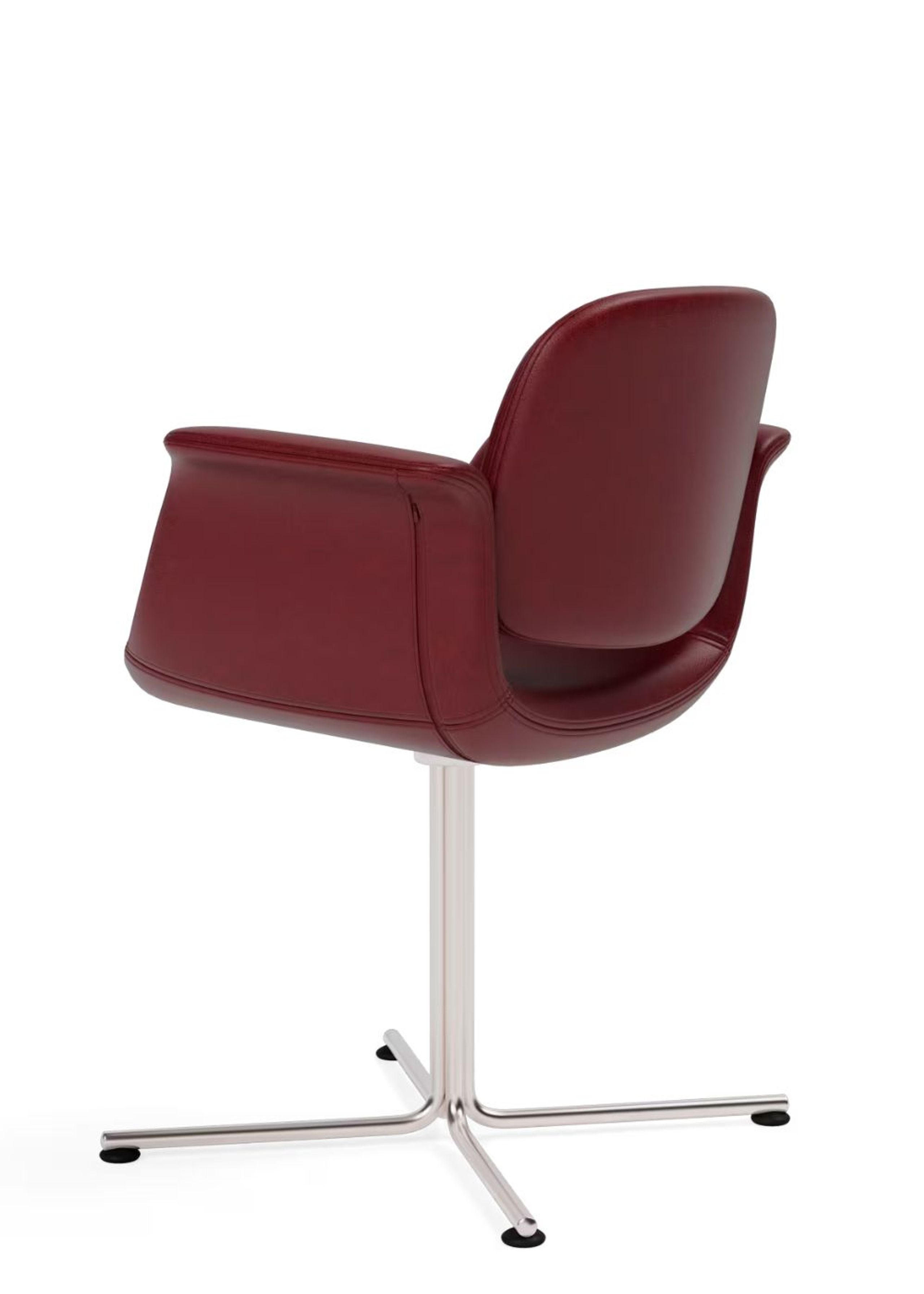 Fredericia Furniture - Spisebordsstol - Flamingo Chair 3381 by Foersom & Hiort-Lorenzen - Max 93 Indian Red / Stainless Steel