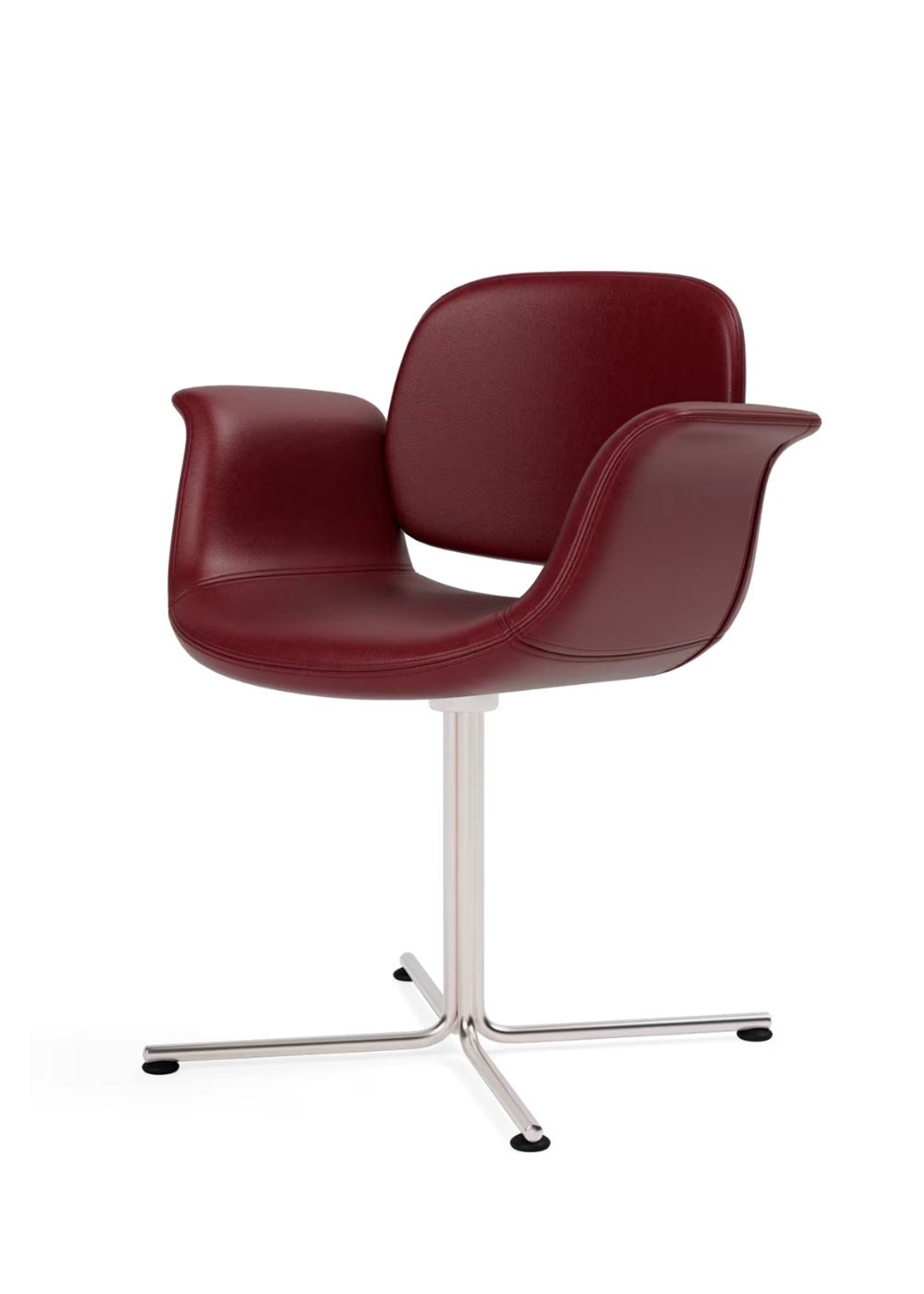 Fredericia Furniture - Spisebordsstol - Flamingo Chair 3381 by Foersom & Hiort-Lorenzen - Max 93 Indian Red / Stainless Steel