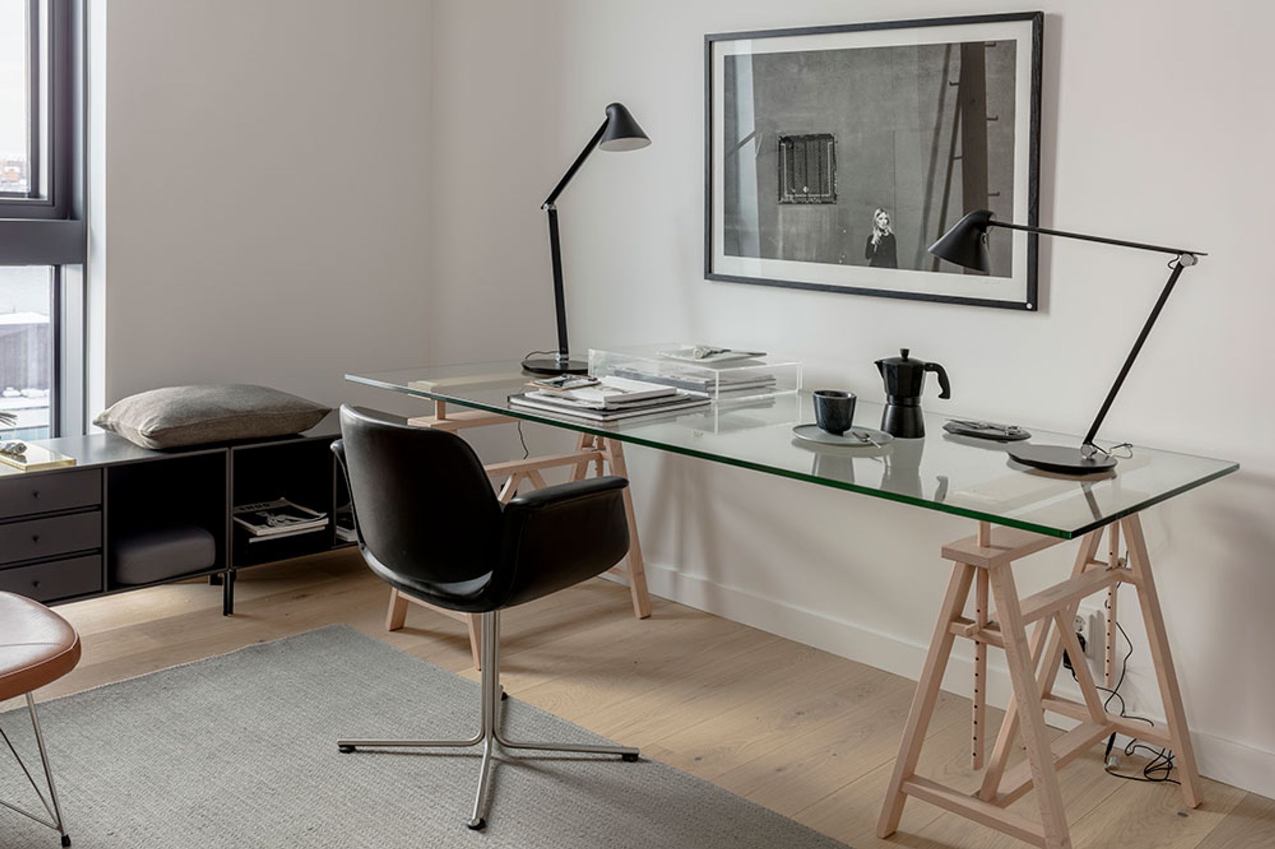 Fredericia Furniture - Spisebordsstol - Flamingo Chair 3381 by Foersom & Hiort-Lorenzen - Max 98 Black / Stainless Steel