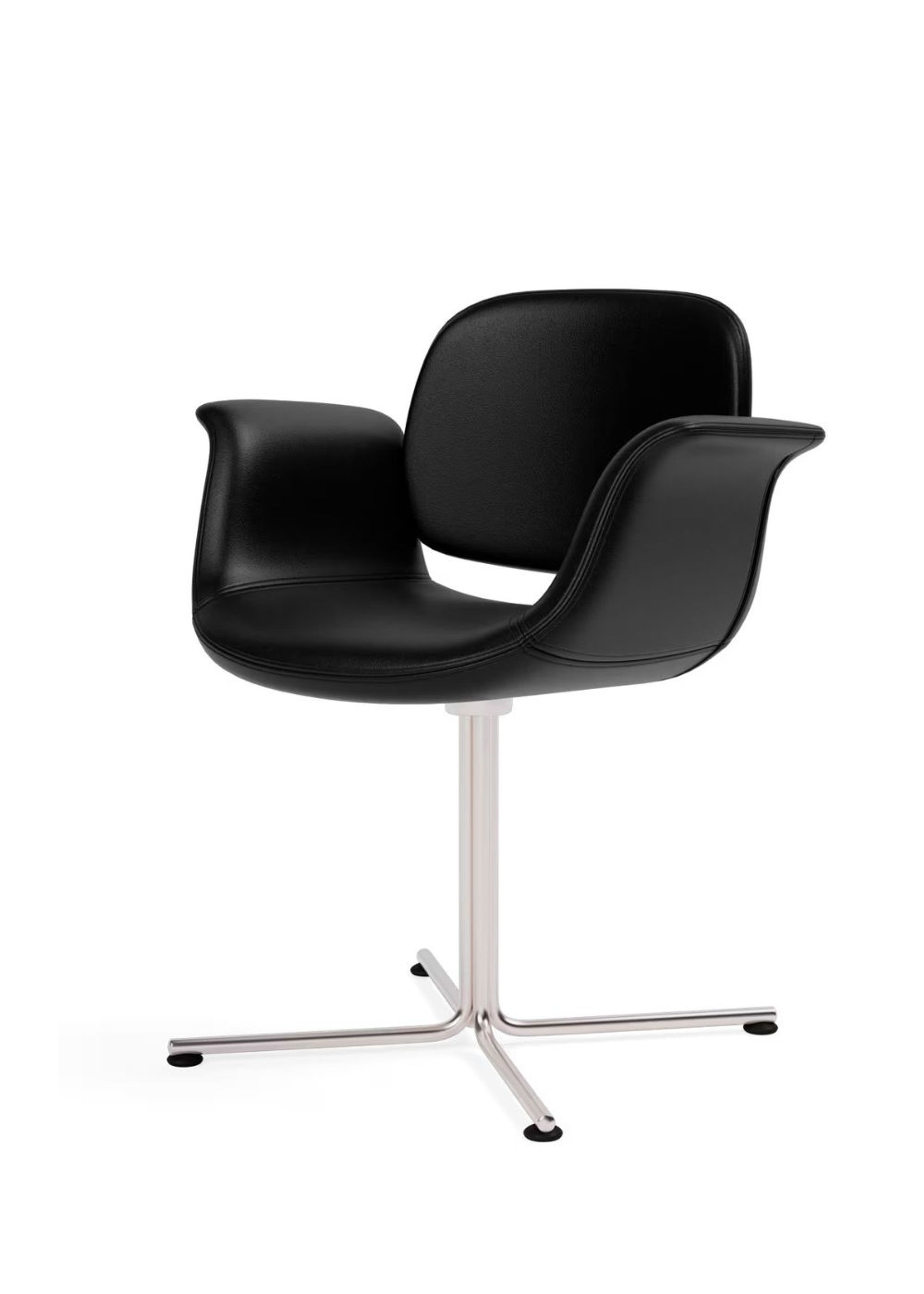 Fredericia Furniture - Spisebordsstol - Flamingo Chair 3381 by Foersom & Hiort-Lorenzen - Max 98 Black / Stainless Steel