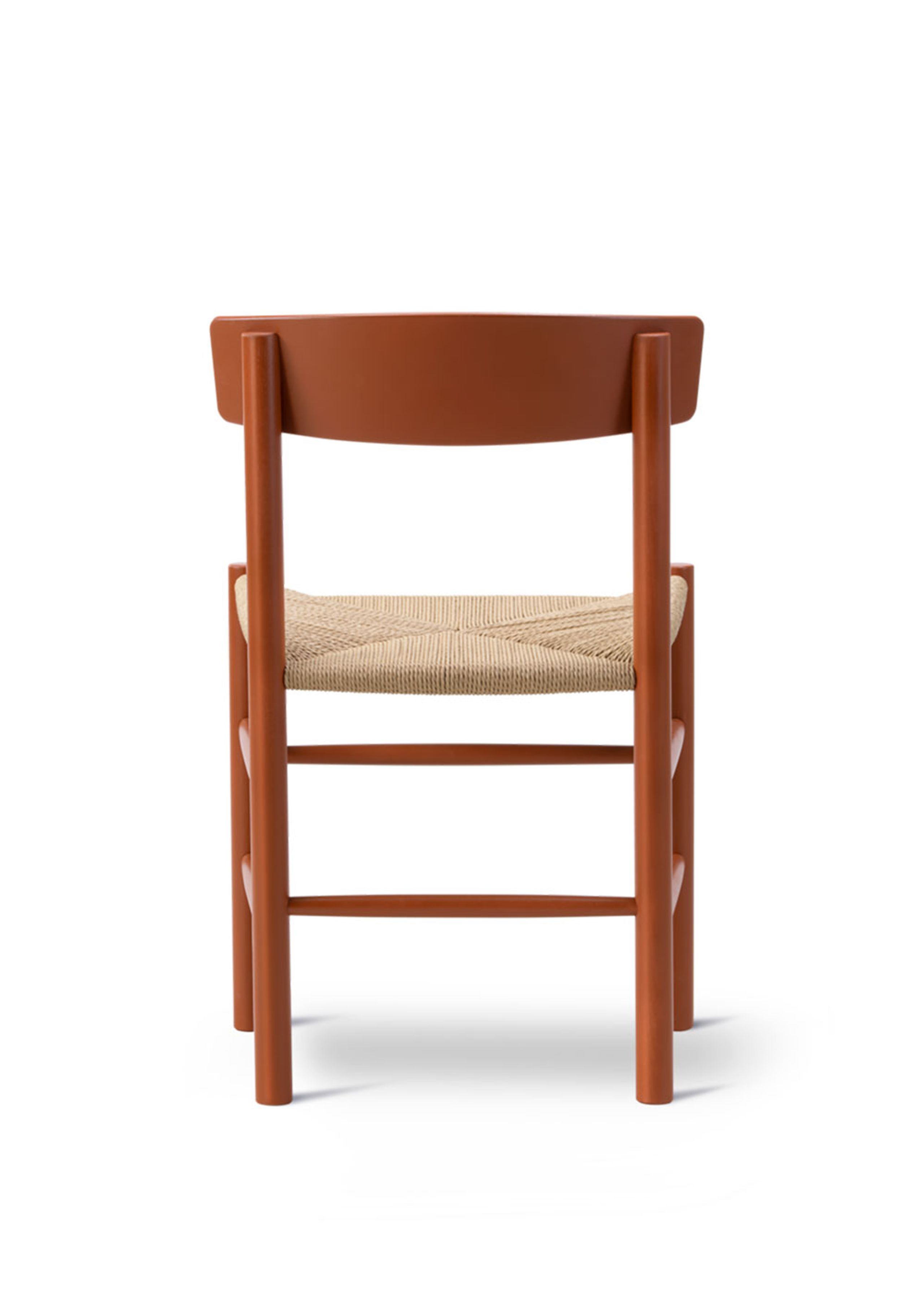 Fredericia Furniture - Esstischstuhl - J39 Mogensen Chair 3239 by Børge Mogensen - Heritage Red Beech / Natural Paper Cord