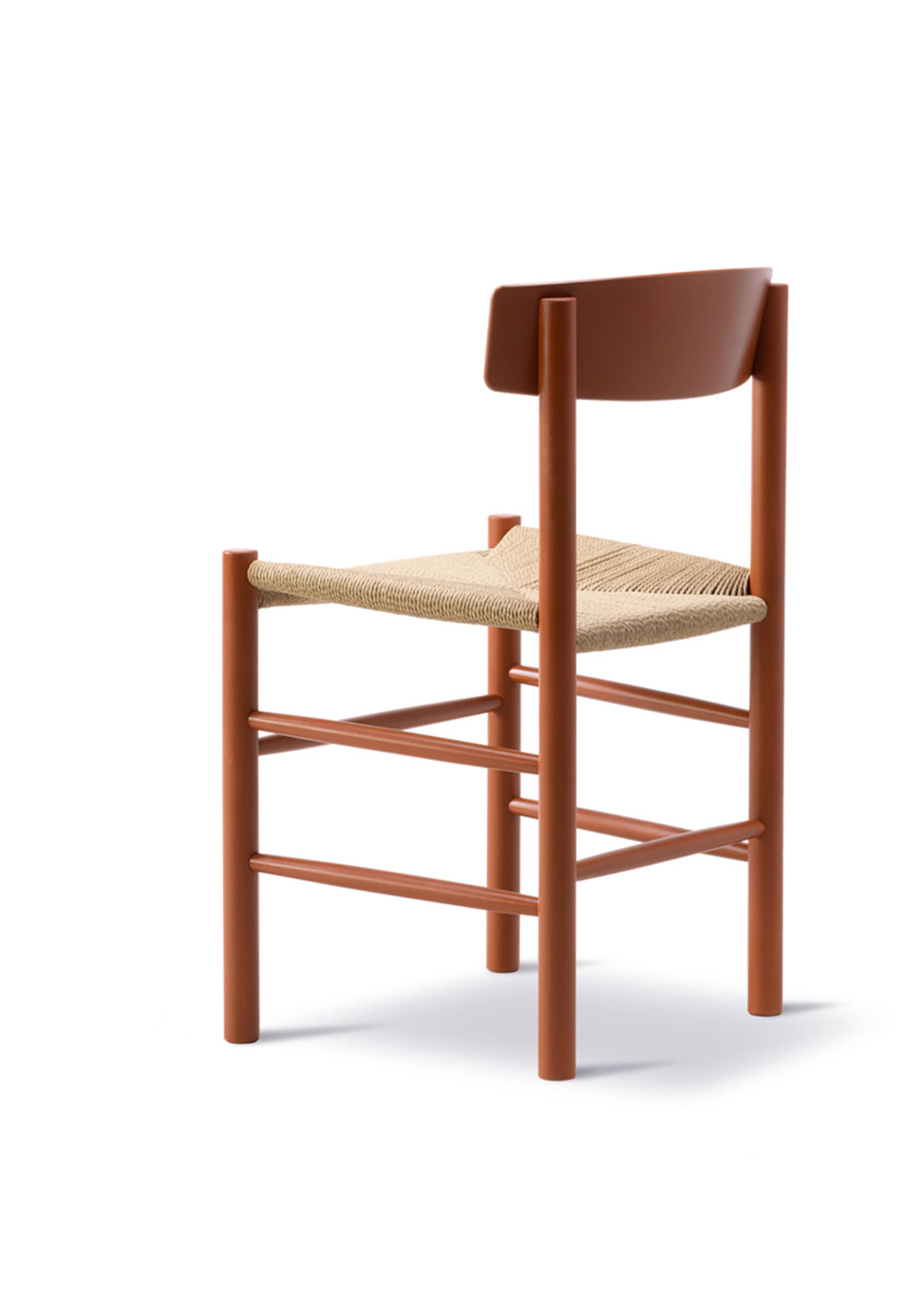Fredericia Furniture - Esstischstuhl - J39 Mogensen Chair 3239 by Børge Mogensen - Heritage Red Beech / Natural Paper Cord
