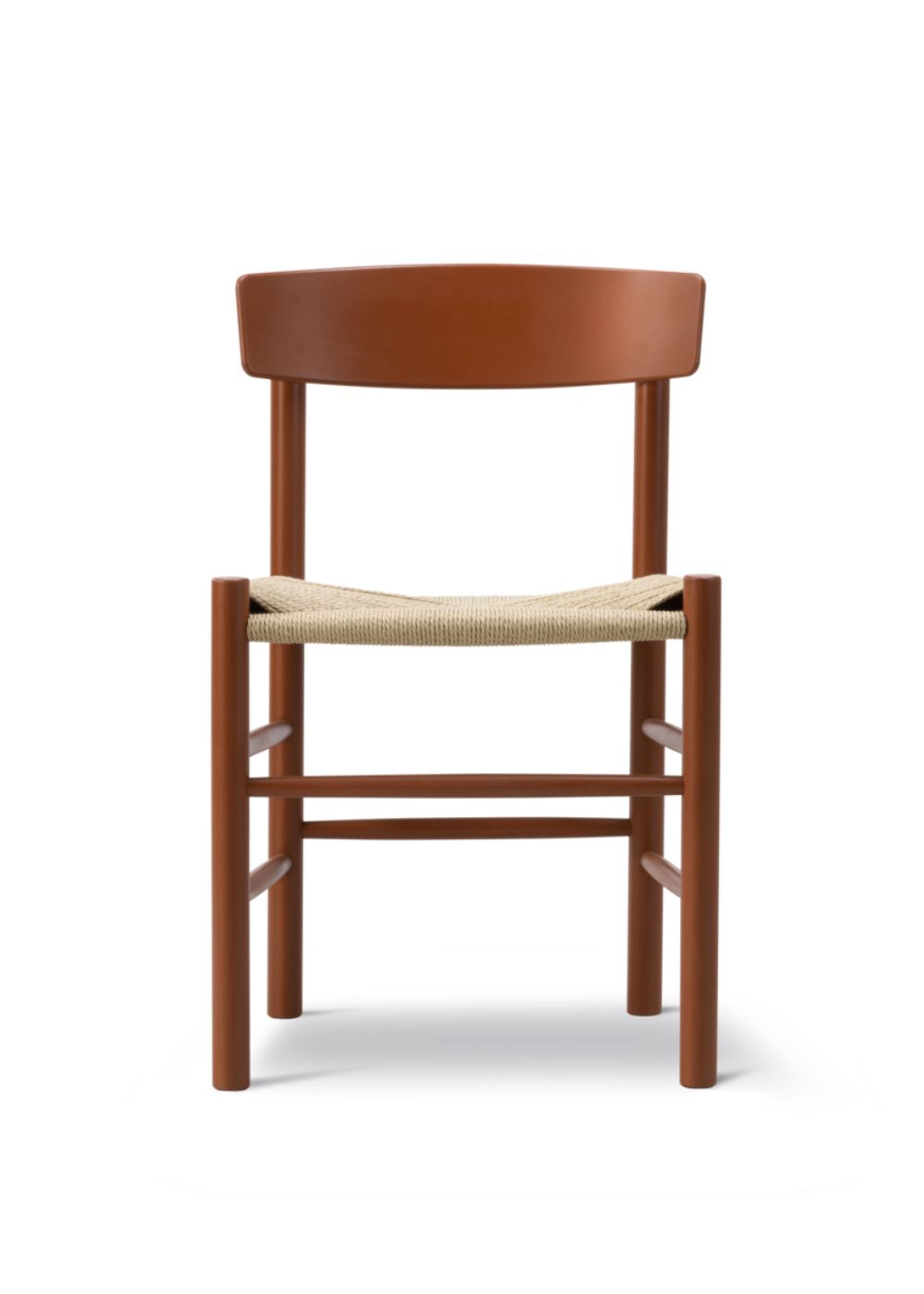 Fredericia Furniture - Esstischstuhl - J39 Mogensen Chair 3239 by Børge Mogensen - Heritage Red Beech / Natural Paper Cord
