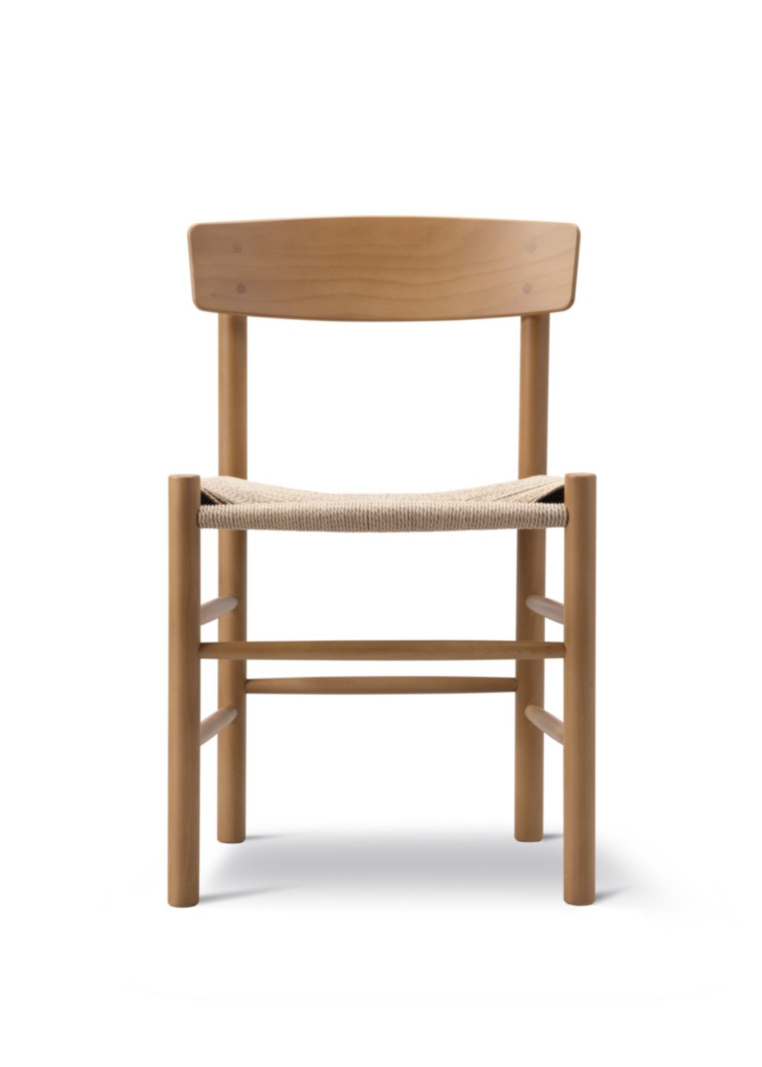 Fredericia Furniture - Dining chair - J39 Mogensen Chair 3239 by Børge Mogensen - Vintage Lacquered Beech / Natural Paper Cord