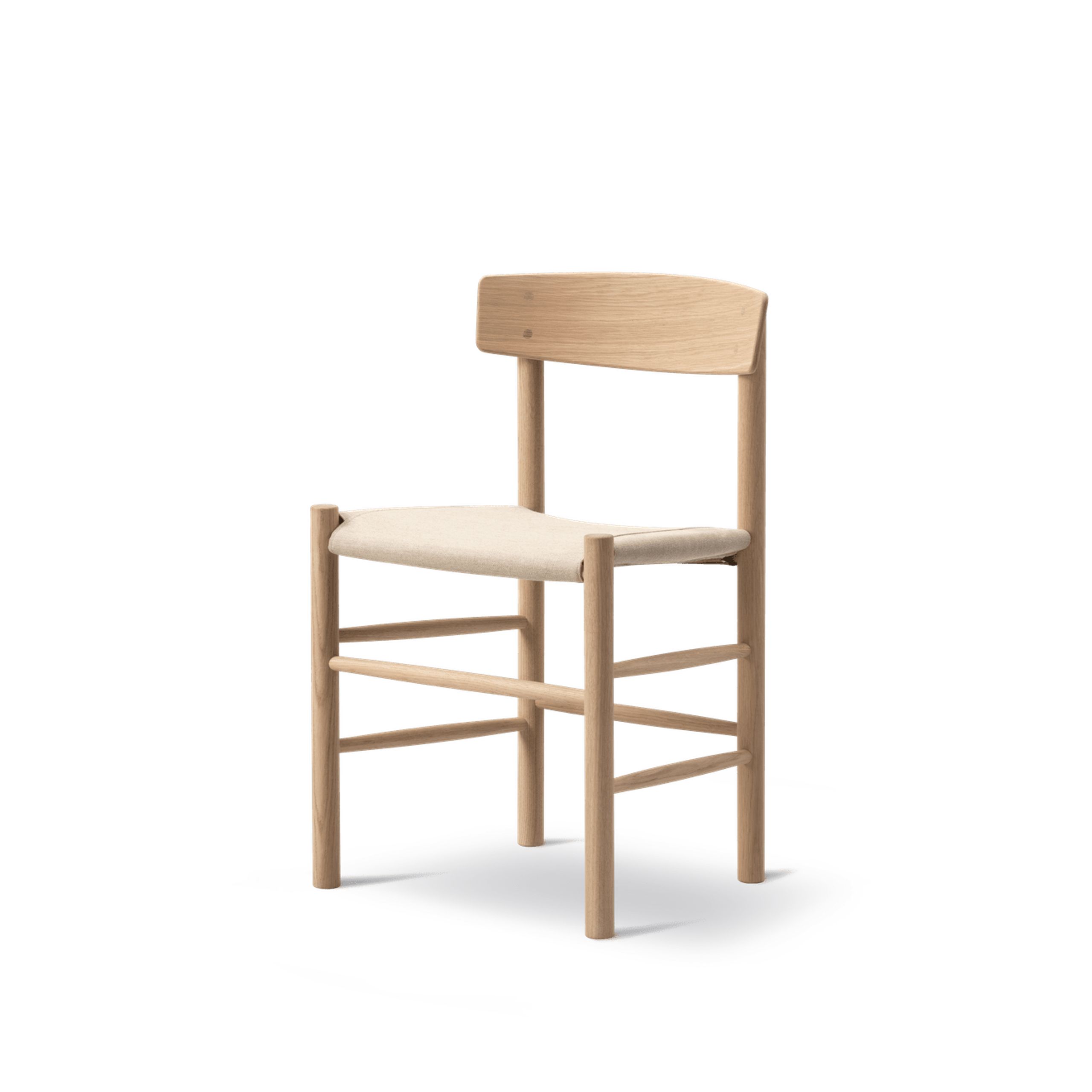 Fredericia Furniture - Spisebordsstol - J39 Mogensen Chair Sædepolstret - Eg sæbe, FSC Mix 70% - Natur canvas