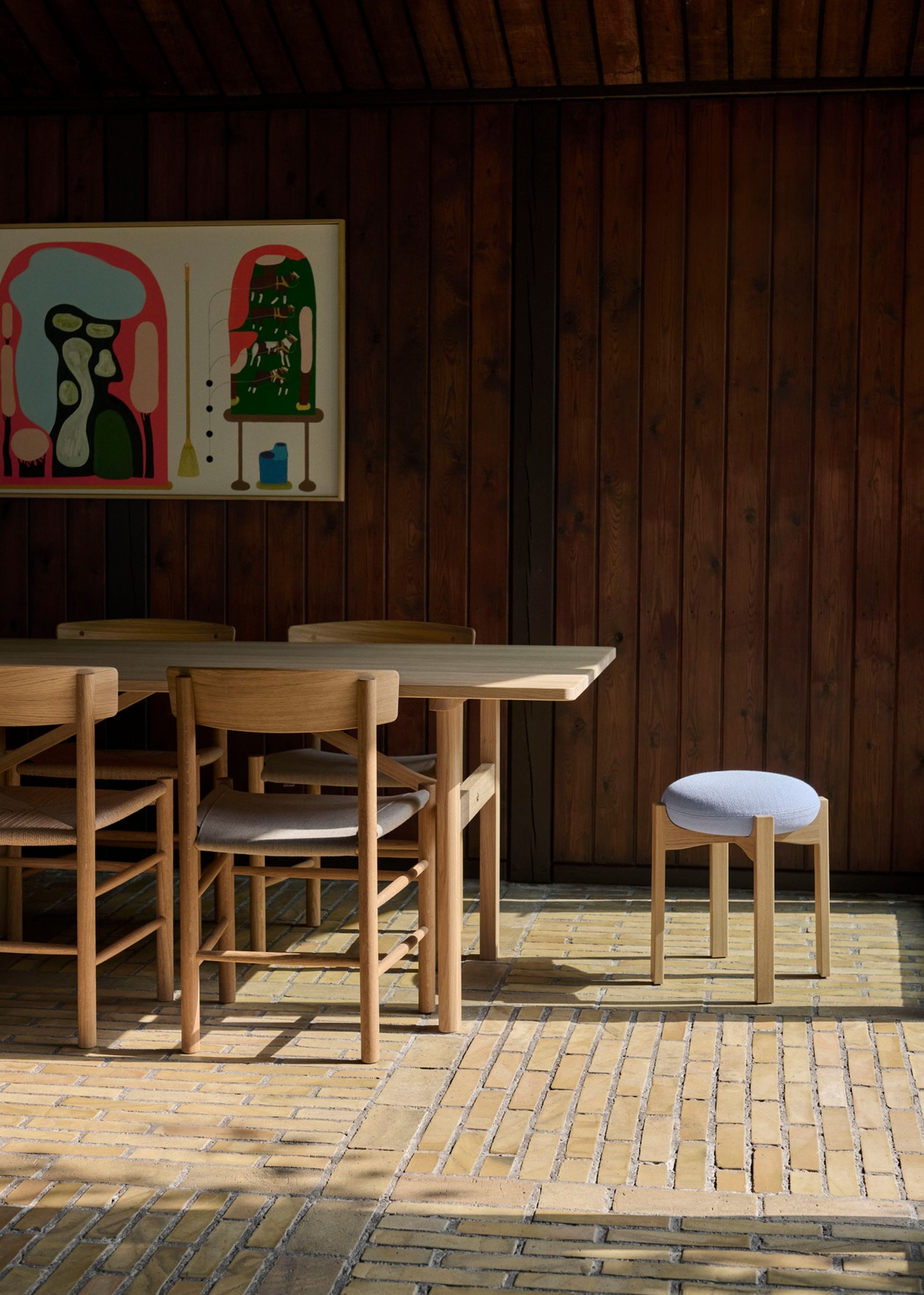 Fredericia Furniture - Spisebordsstol - J39 Mogensen Chair Sædepolstret - Eg sæbe, FSC Mix 70% - Natur canvas