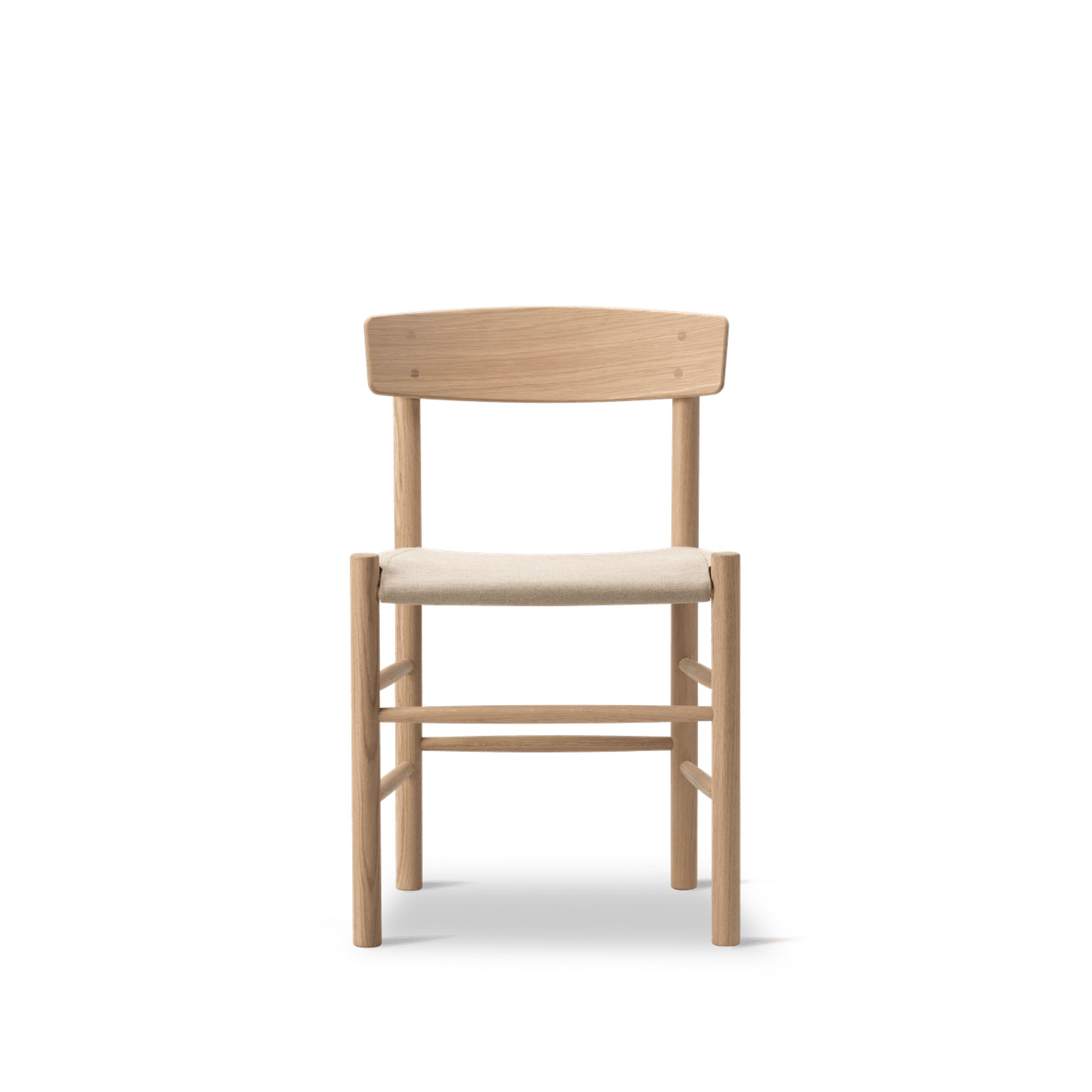 Fredericia Furniture - Spisebordsstol - J39 Mogensen Chair Sædepolstret - Eg sæbe, FSC Mix 70% - Natur canvas