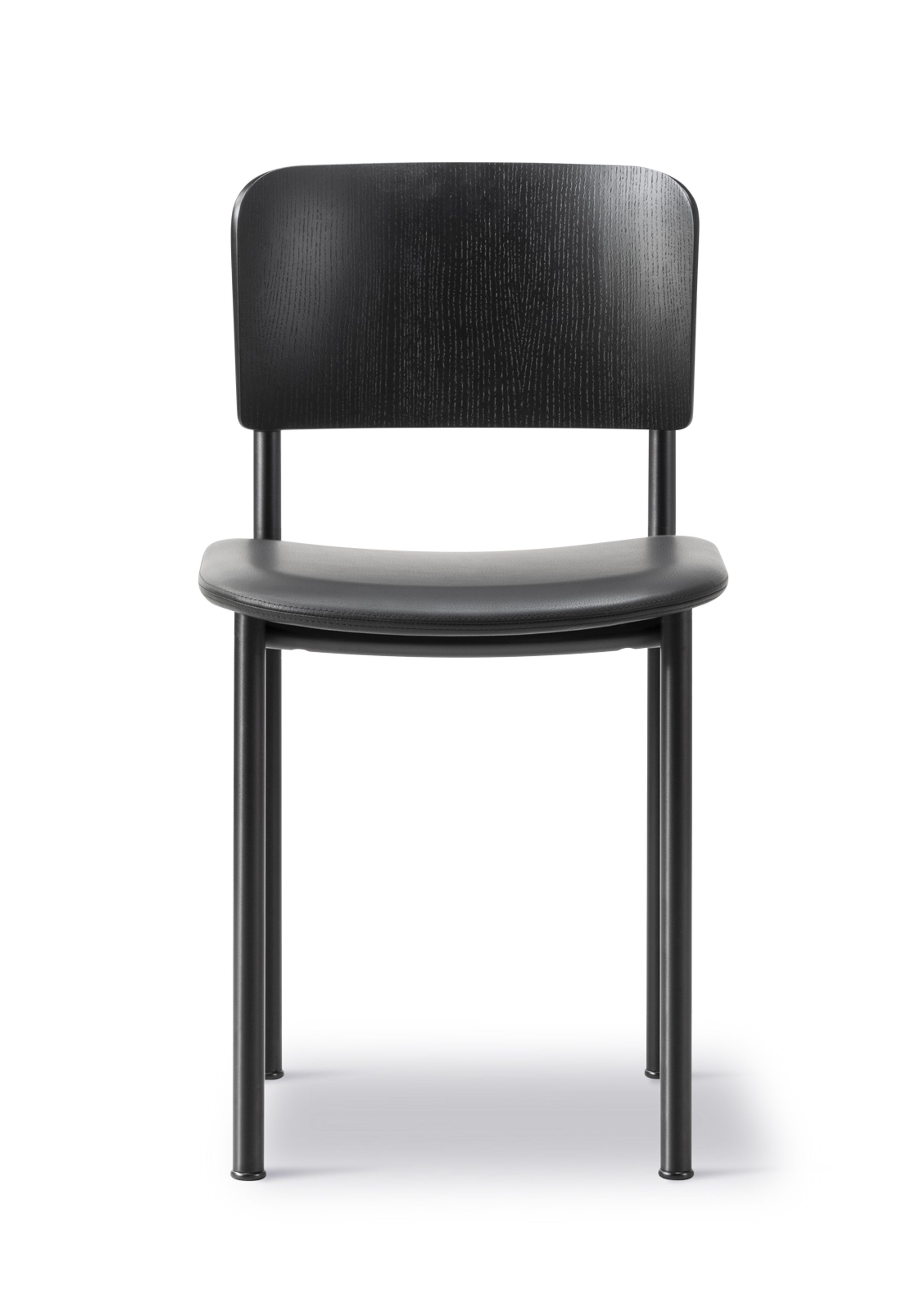 Fredericia Furniture - Sedia da pranzo - Plan Chair 3413 by Edward Barber & Jay Osgerby - Black Lacquered Oak & Omni 301 Black / Black
