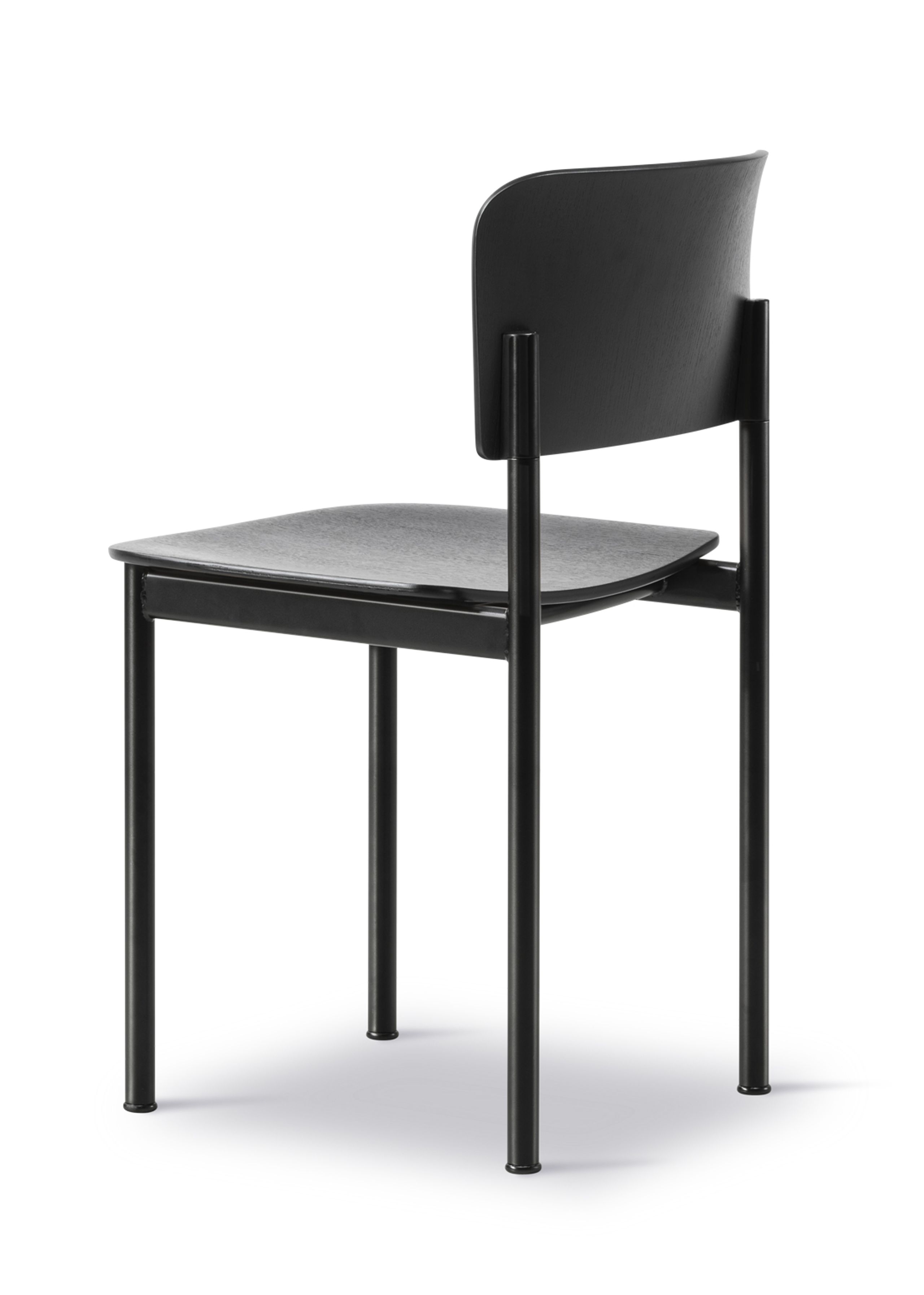 Fredericia Furniture - Chaise à manger - Plan Chair 3412 by Edward Barber & Jay Osgerby - Black Lacquered Oak / Black