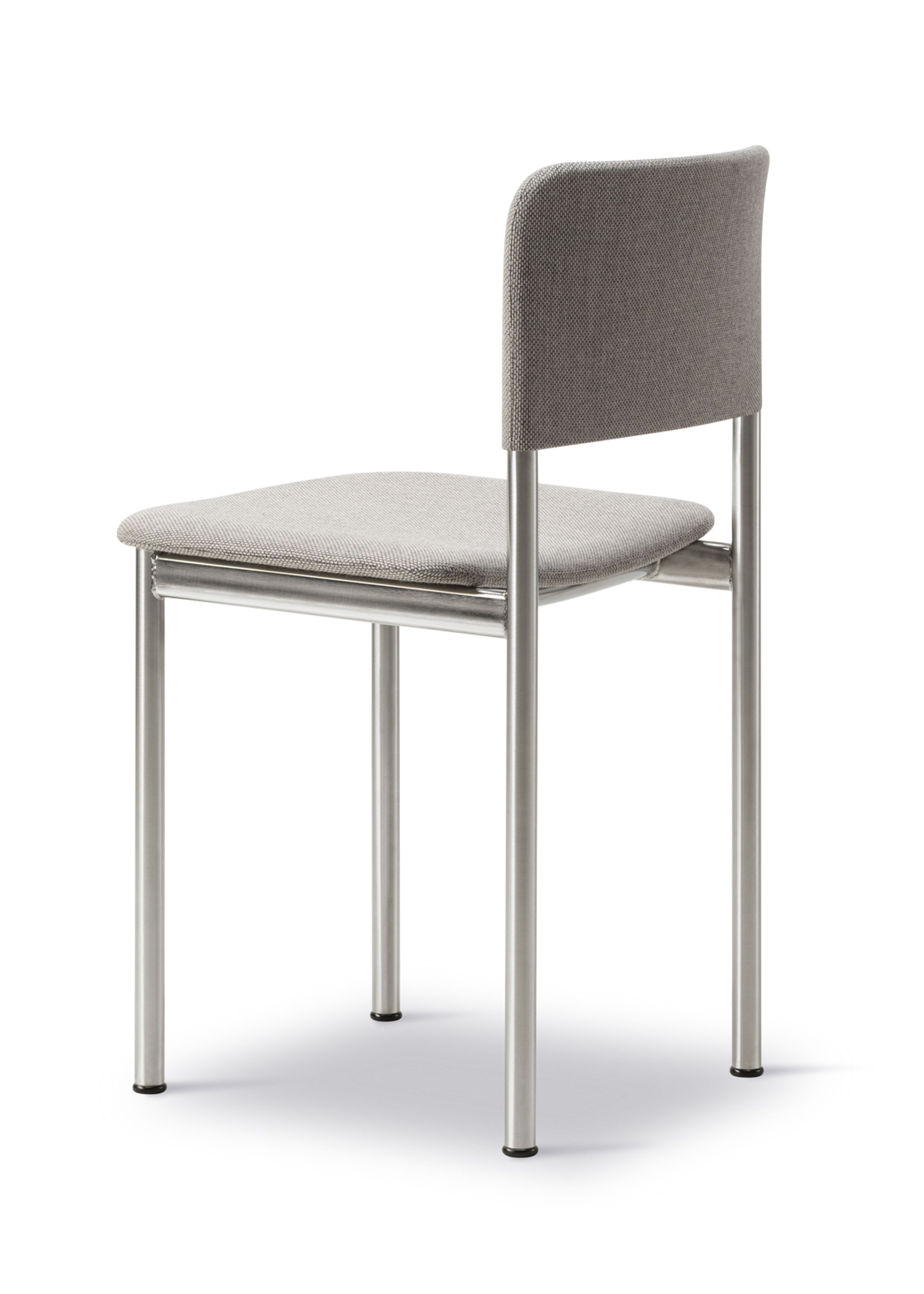 Fredericia Furniture - Esstischstuhl - Plan Chair 3414 by Edward Barber & Jay Osgerby - Re-wool 128 / Brushed Chrome