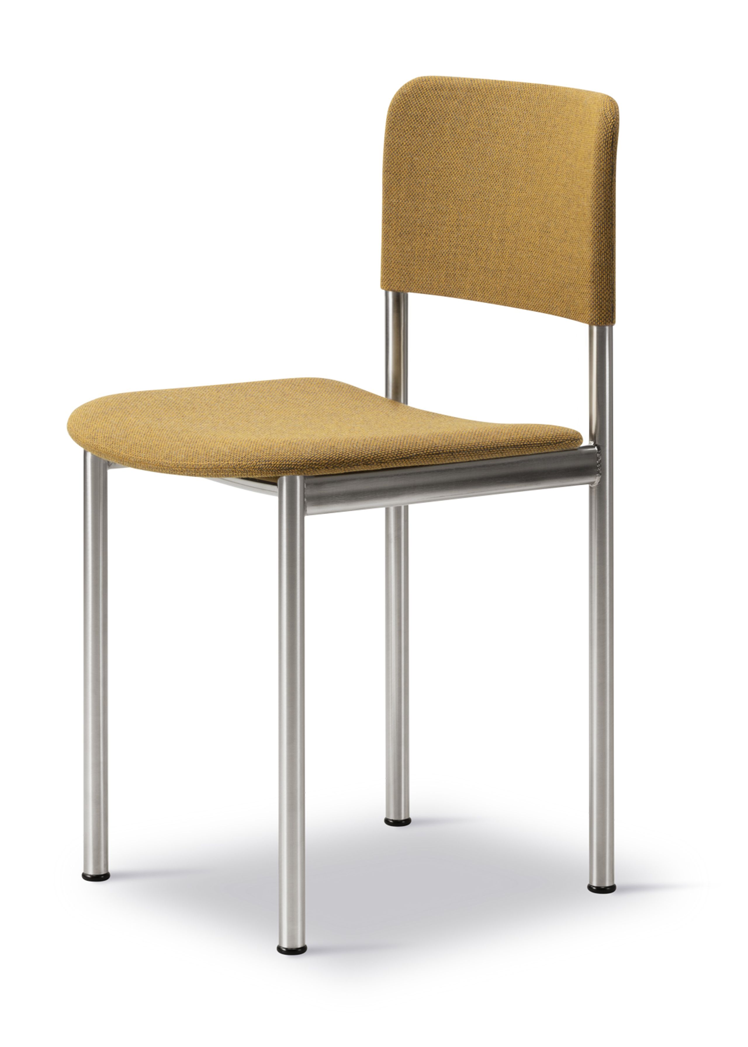 Fredericia Furniture - Spisebordsstol - Plan Chair 3414 by Edward Barber & Jay Osgerby - Re-wool 448 / Brushed Chrome