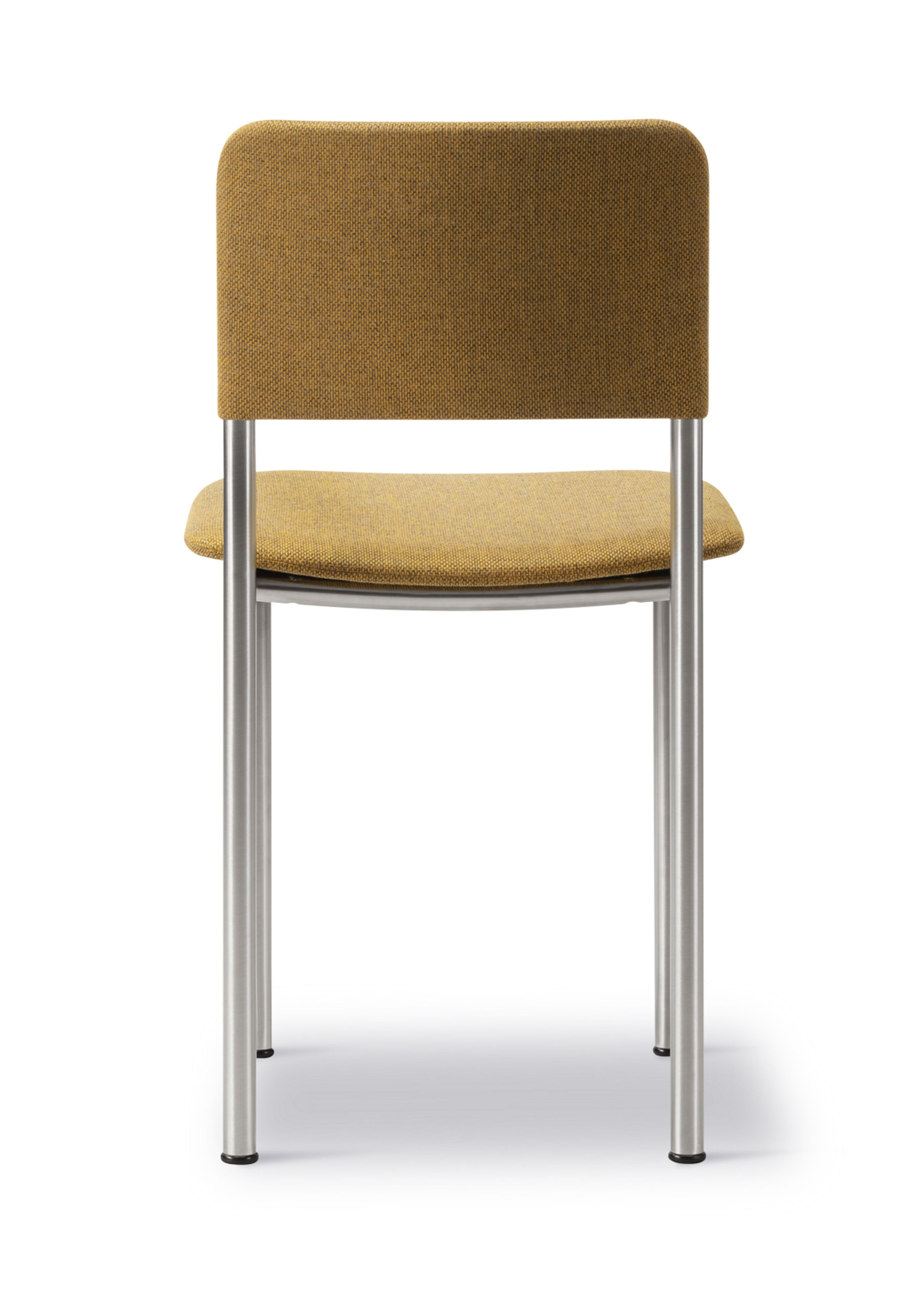 Fredericia Furniture - Spisebordsstol - Plan Chair 3414 by Edward Barber & Jay Osgerby - Re-wool 448 / Brushed Chrome
