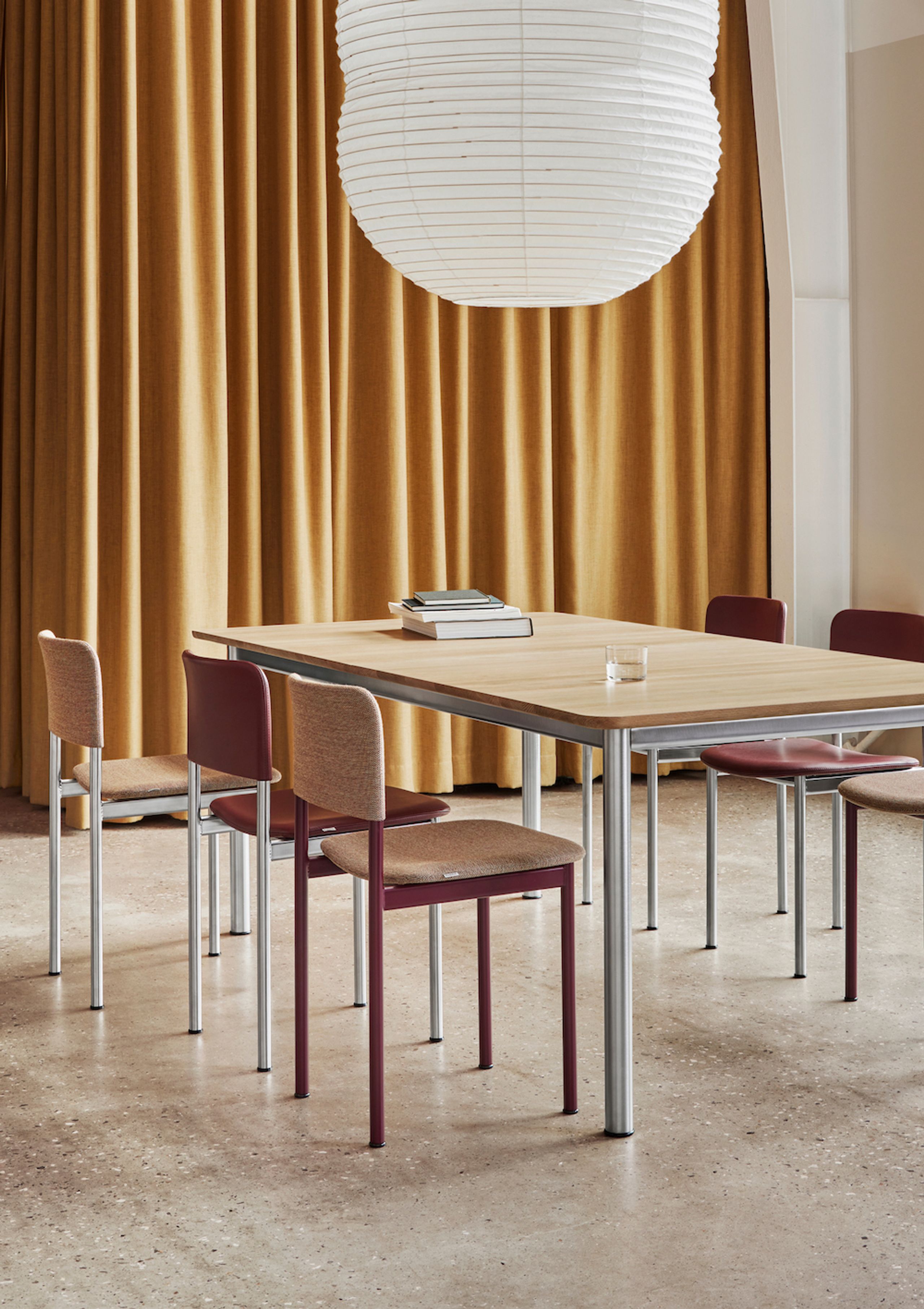 Fredericia Furniture - Spisebordsstol - Plan Chair 3414 by Edward Barber & Jay Osgerby - Re-wool 448 / Brushed Chrome