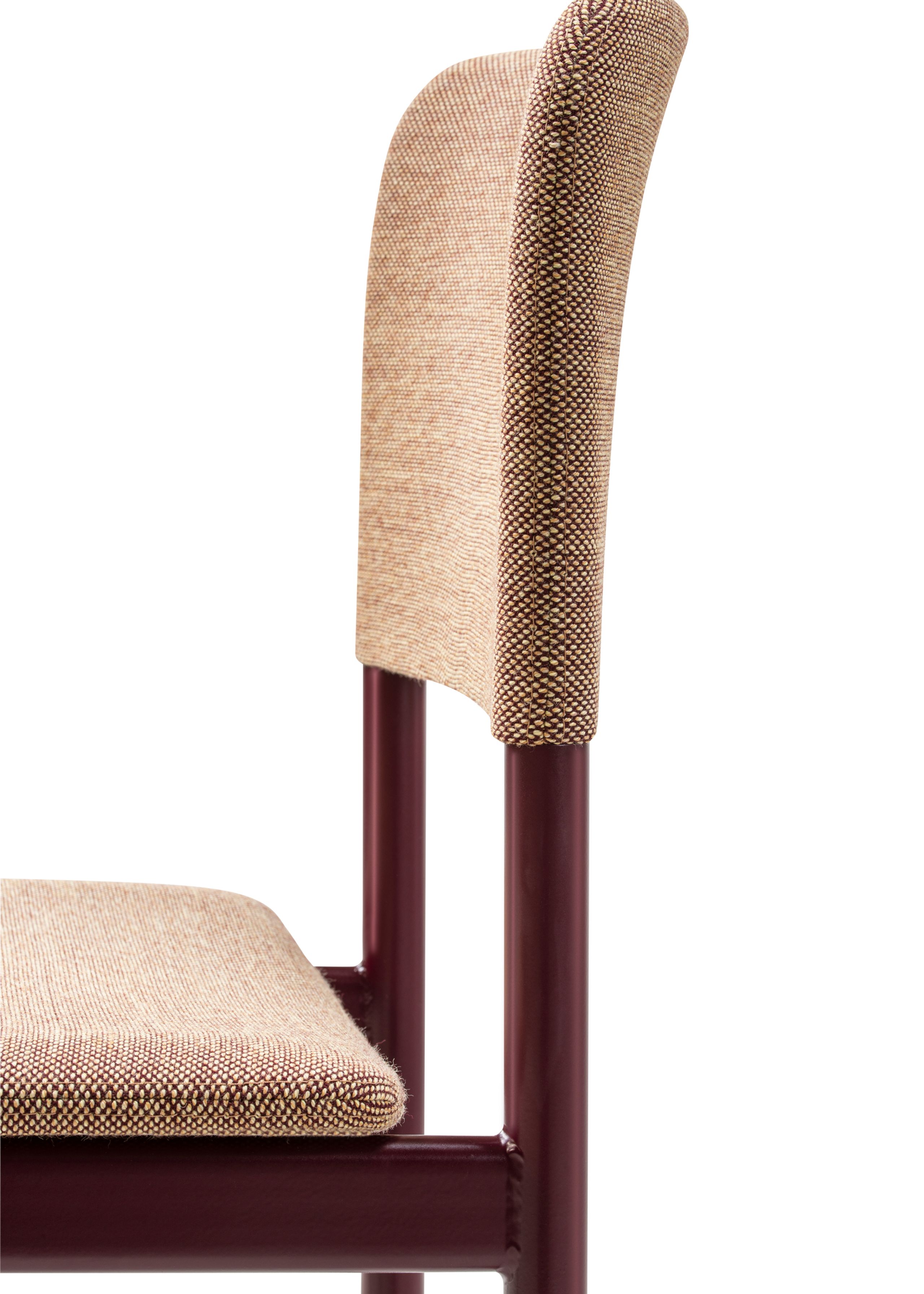 Fredericia Furniture - Spisebordsstol - Plan Chair 3414 by Edward Barber & Jay Osgerby - Steelcut Quartet 554 / Bordeaux