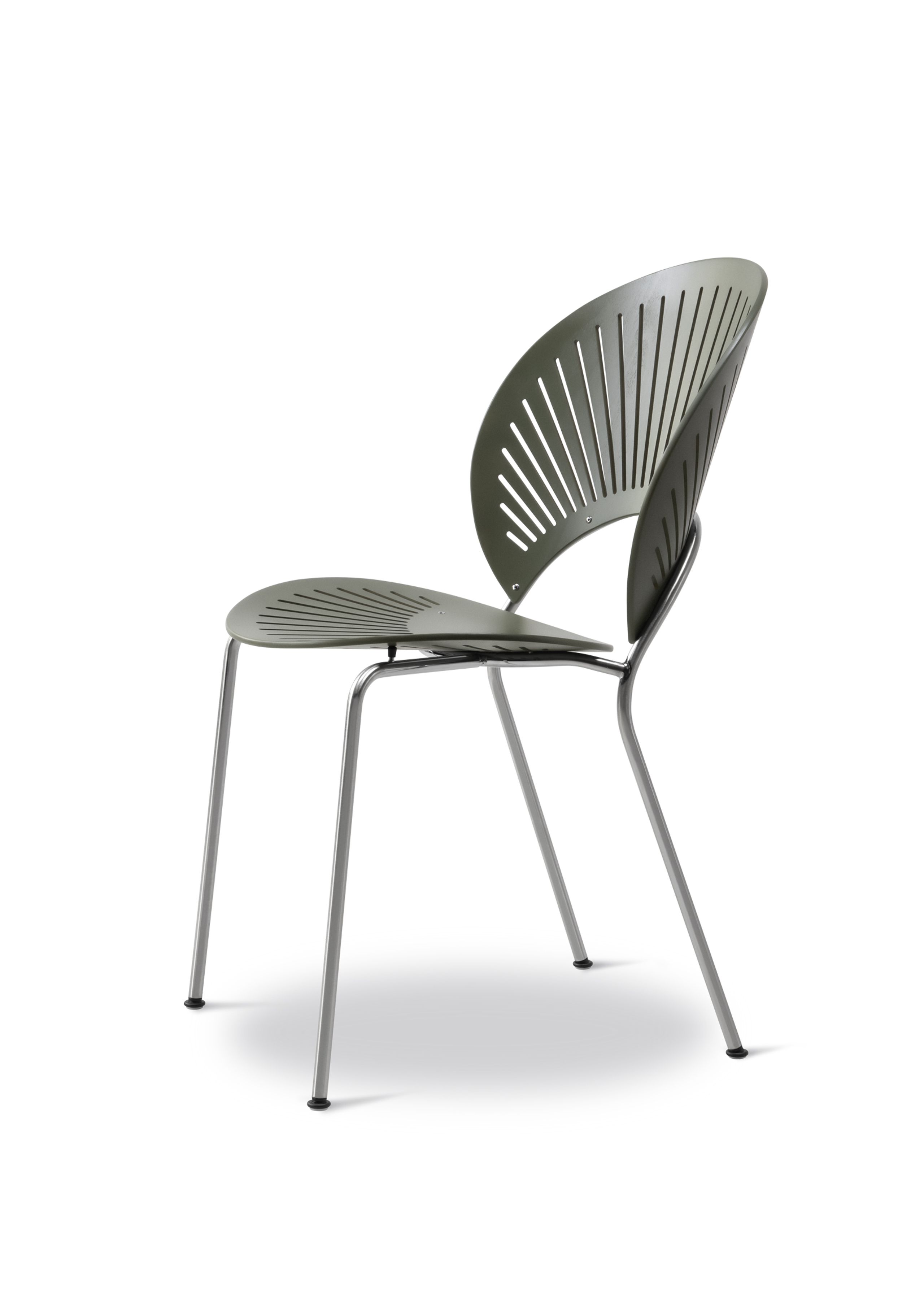Fredericia Furniture - Chaise à manger - Trinidad Chair 3398 by Nanna Ditzel - Khaki Green Beech
