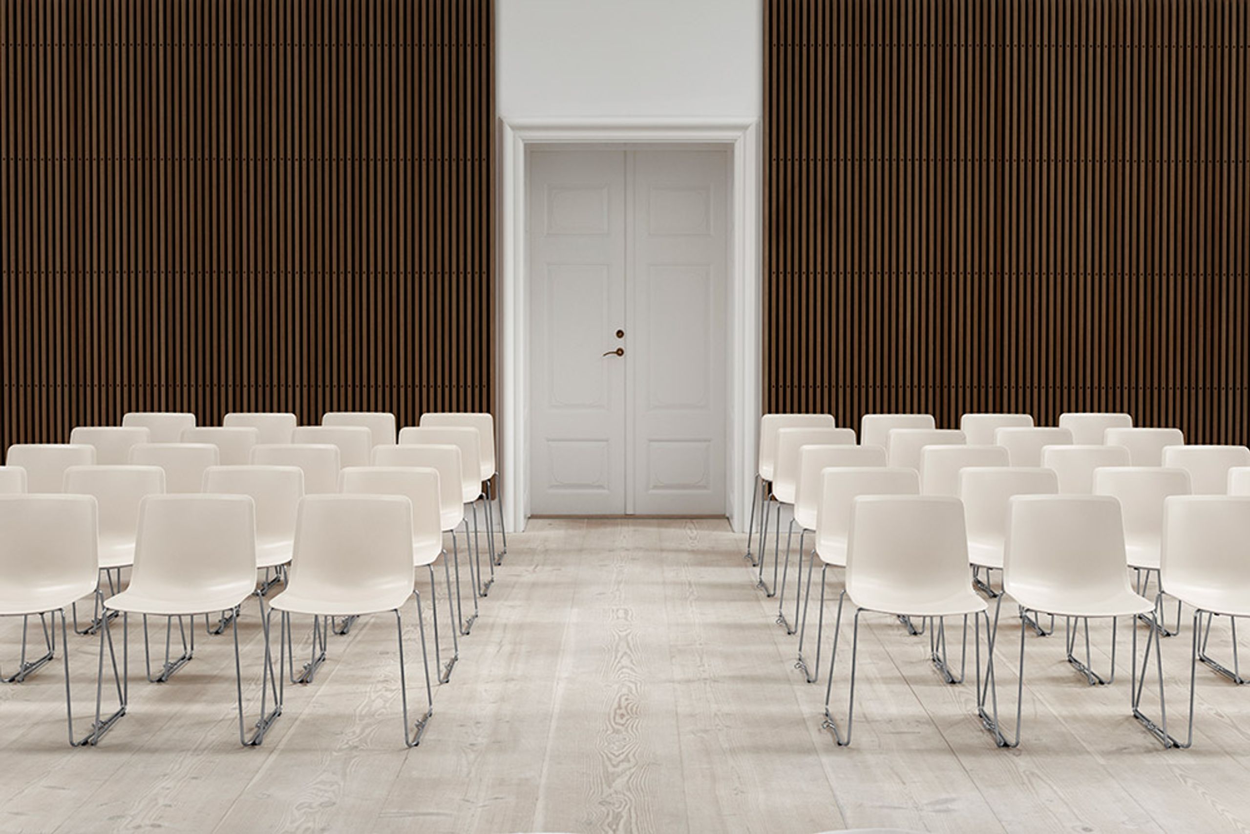 Fredericia Furniture - Spisebordsstol - Pato Sledge Chair 4102 by Welling/Ludvik - Full Upholstery - Hallingdal 130