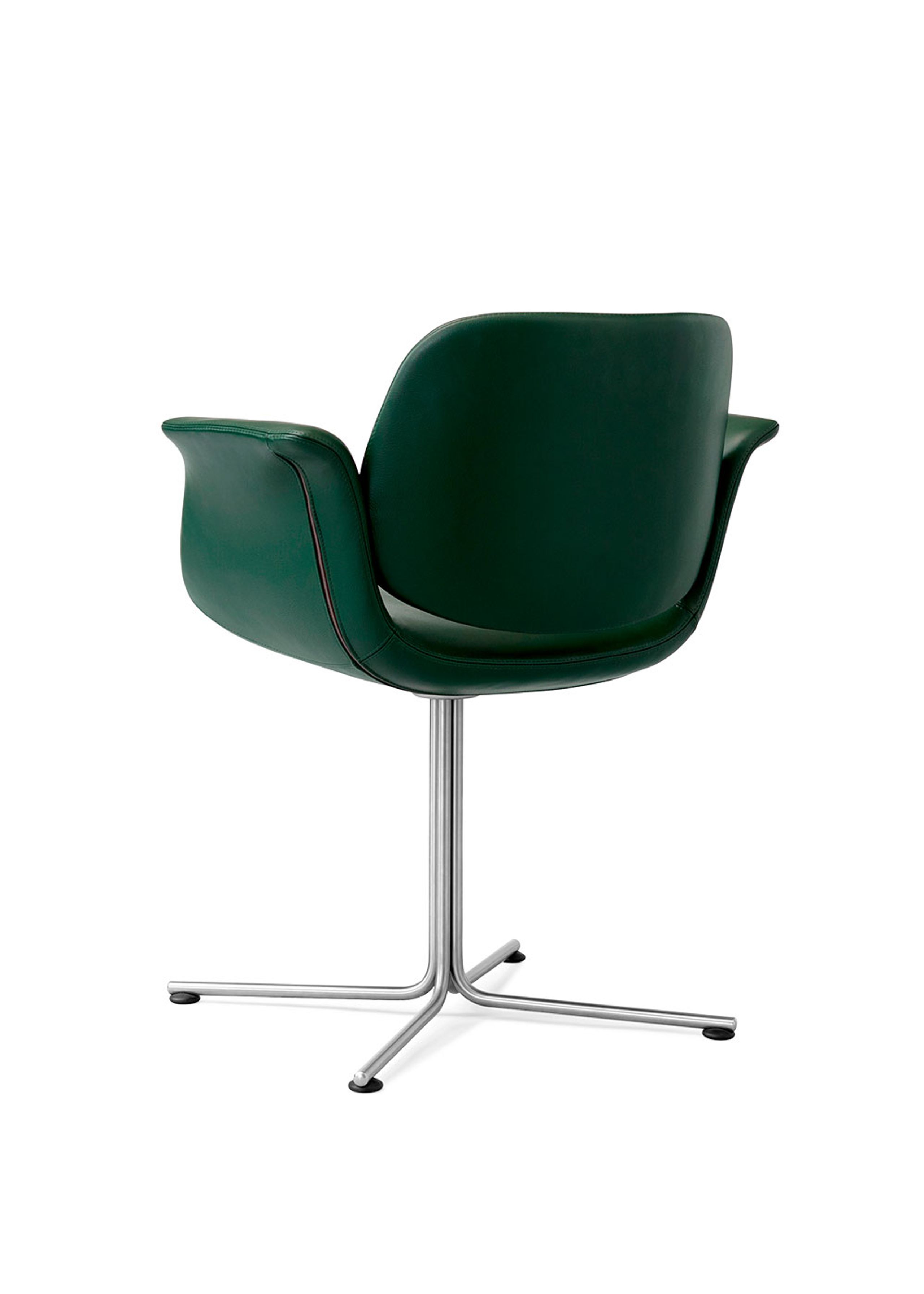 Fredericia Furniture - Stol - Flamingo Chair 3380 by Foersom & Hiort-Lorenzen - Trace 8146 Olive / Stainless Steel