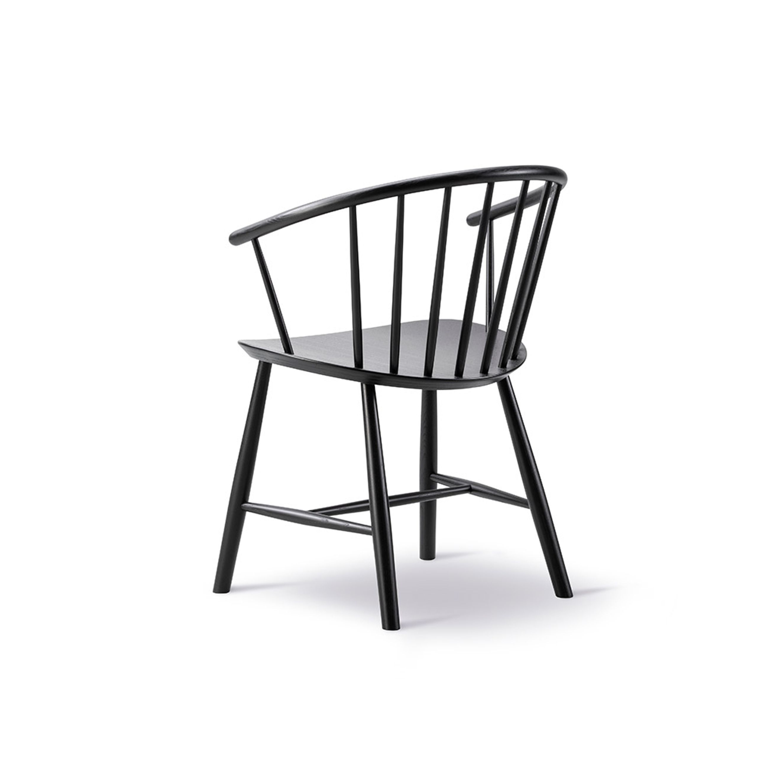 Fredericia Furniture - Chair - J64 Chair 3064 by Ejvind A. Johansson - Black Ash