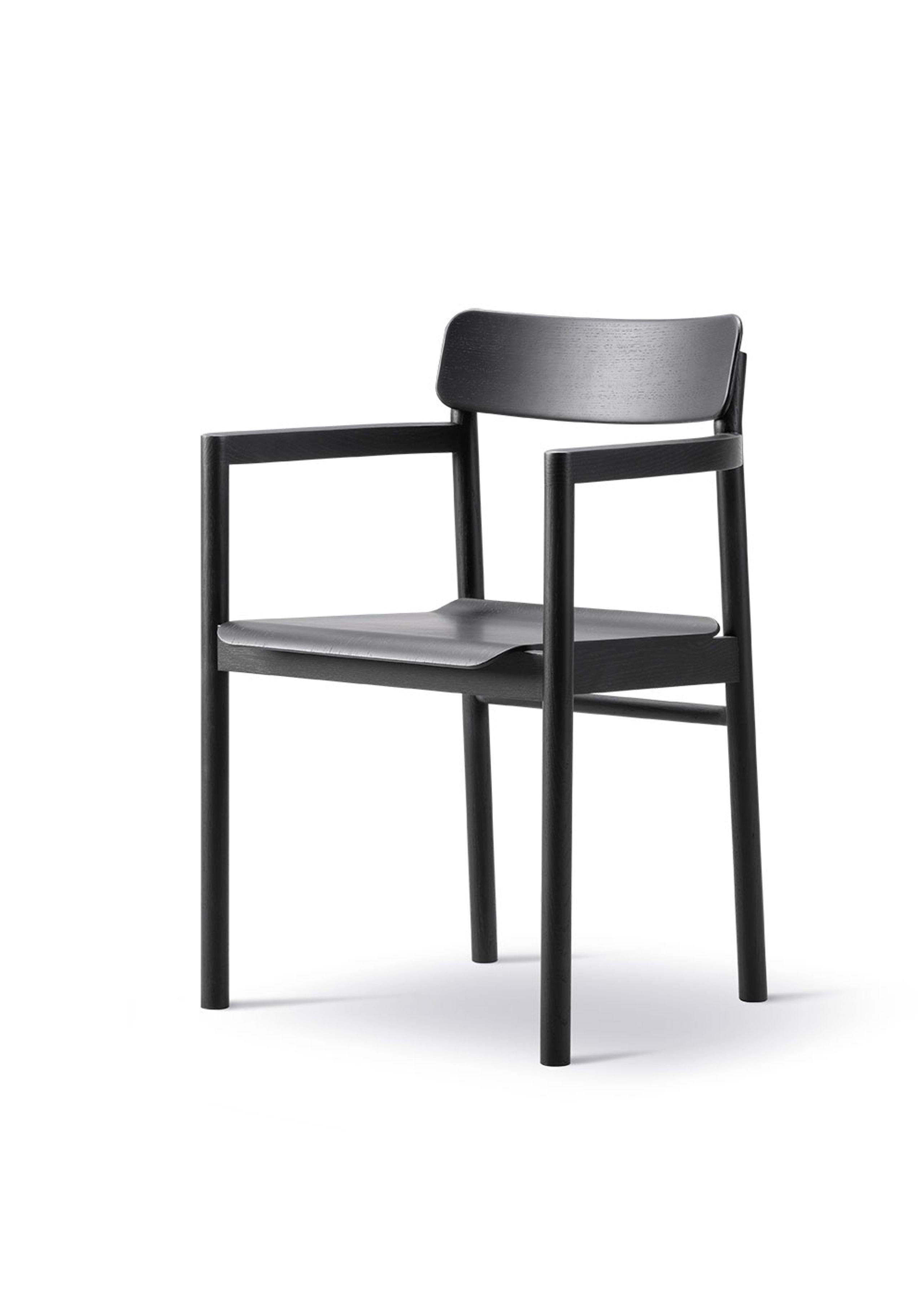 Fredericia Furniture - Chaise - Post Chair 3445 by Cecilie Manz - Black Lacquered Oak
