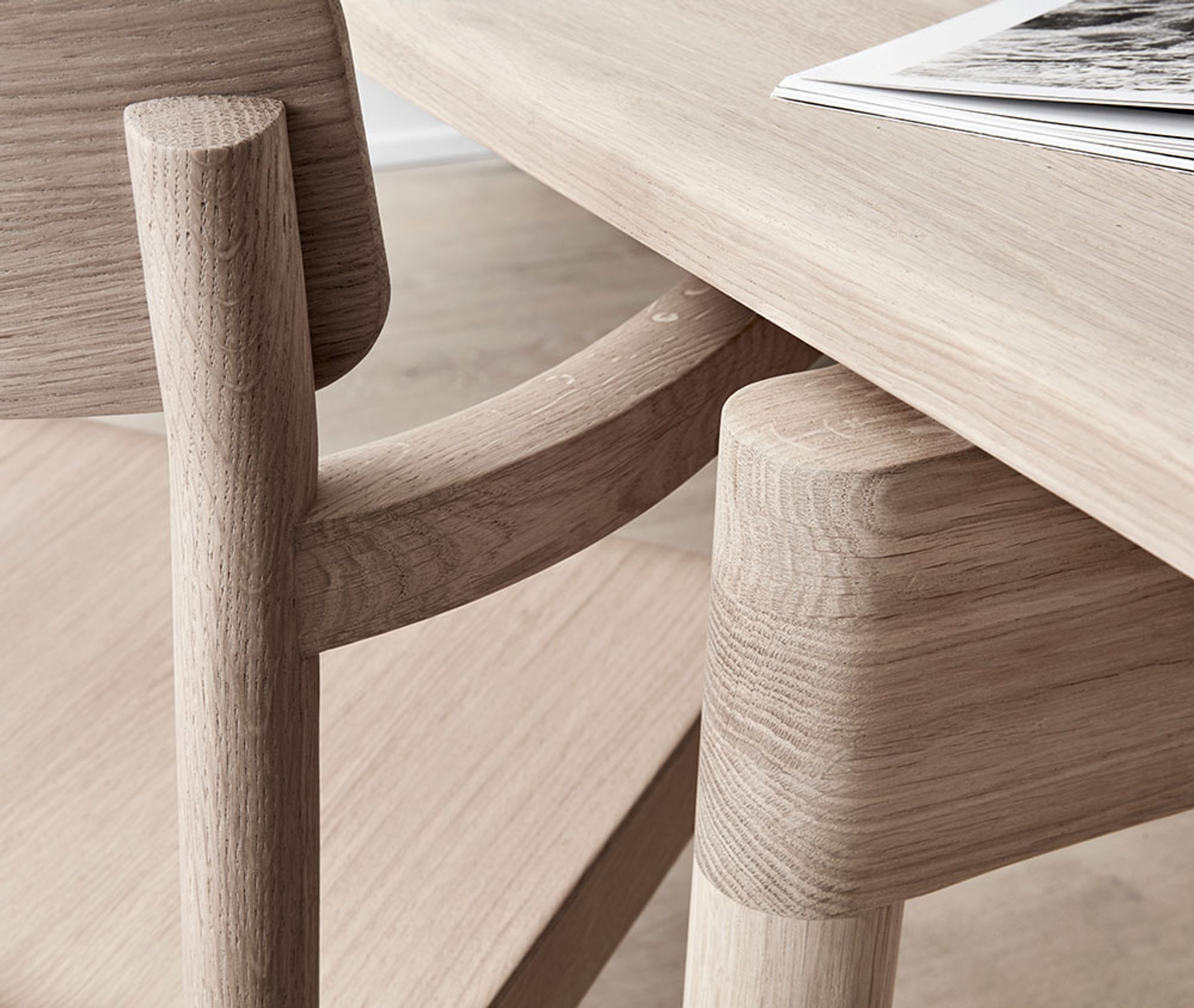 Fredericia Furniture - Chaise - Post Chair 3445 by Cecilie Manz - Black Lacquered Oak