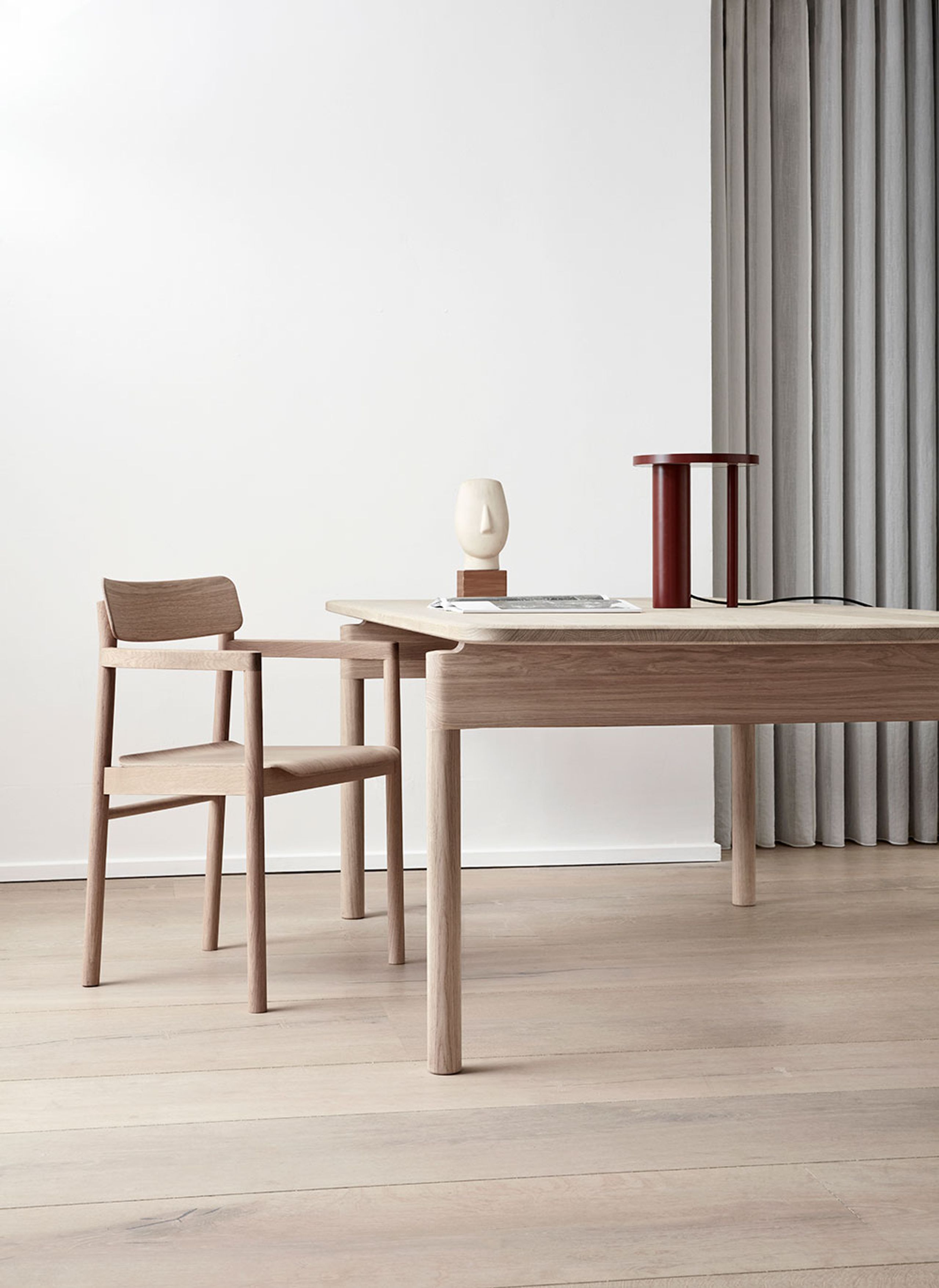 Fredericia Furniture - Chair - Post Chair 3445 by Cecilie Manz - Lacquered Oak