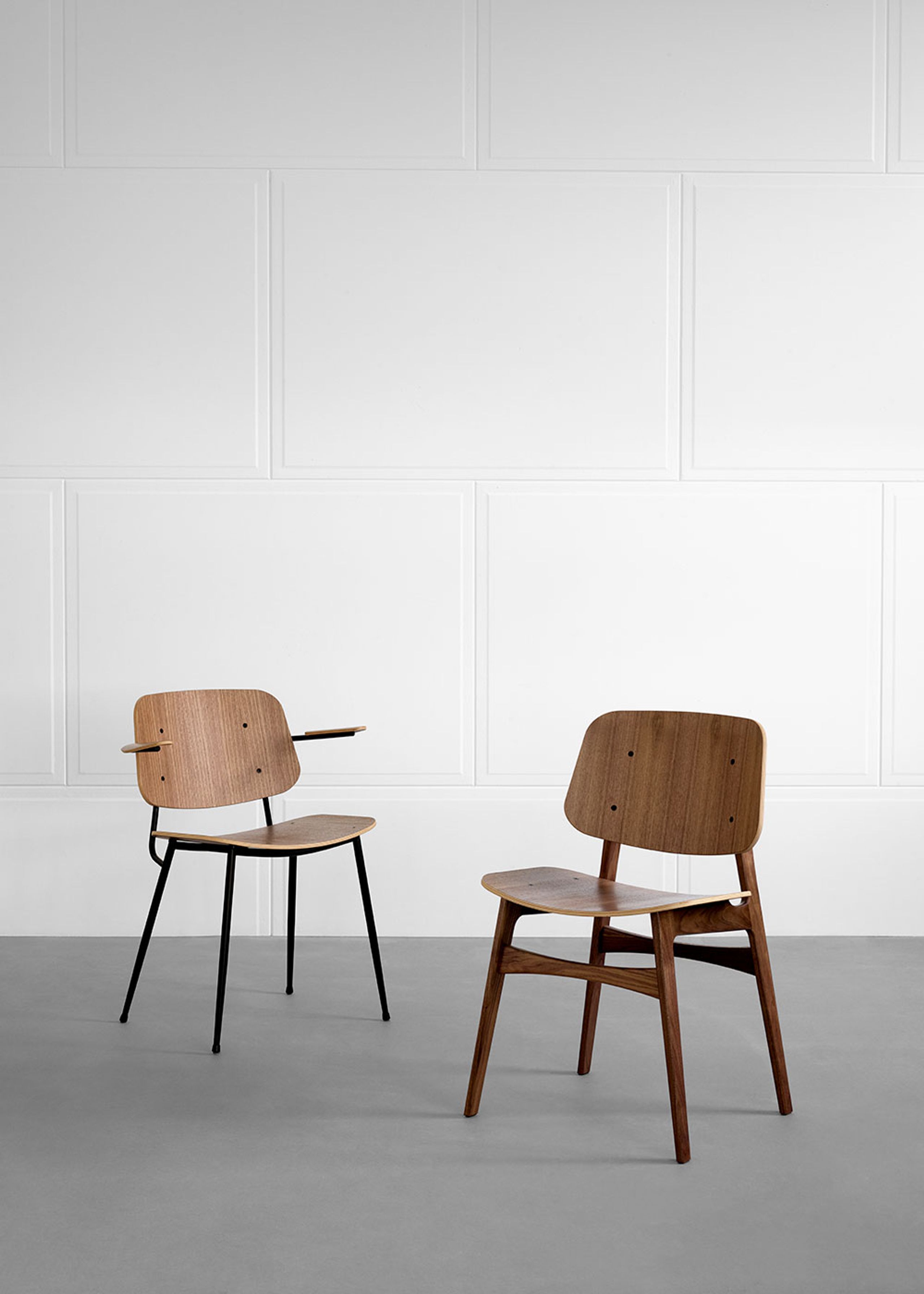Fredericia Furniture - Stol - Søborg Chair 3050 by Børge Mogensen - Oiled Walnut