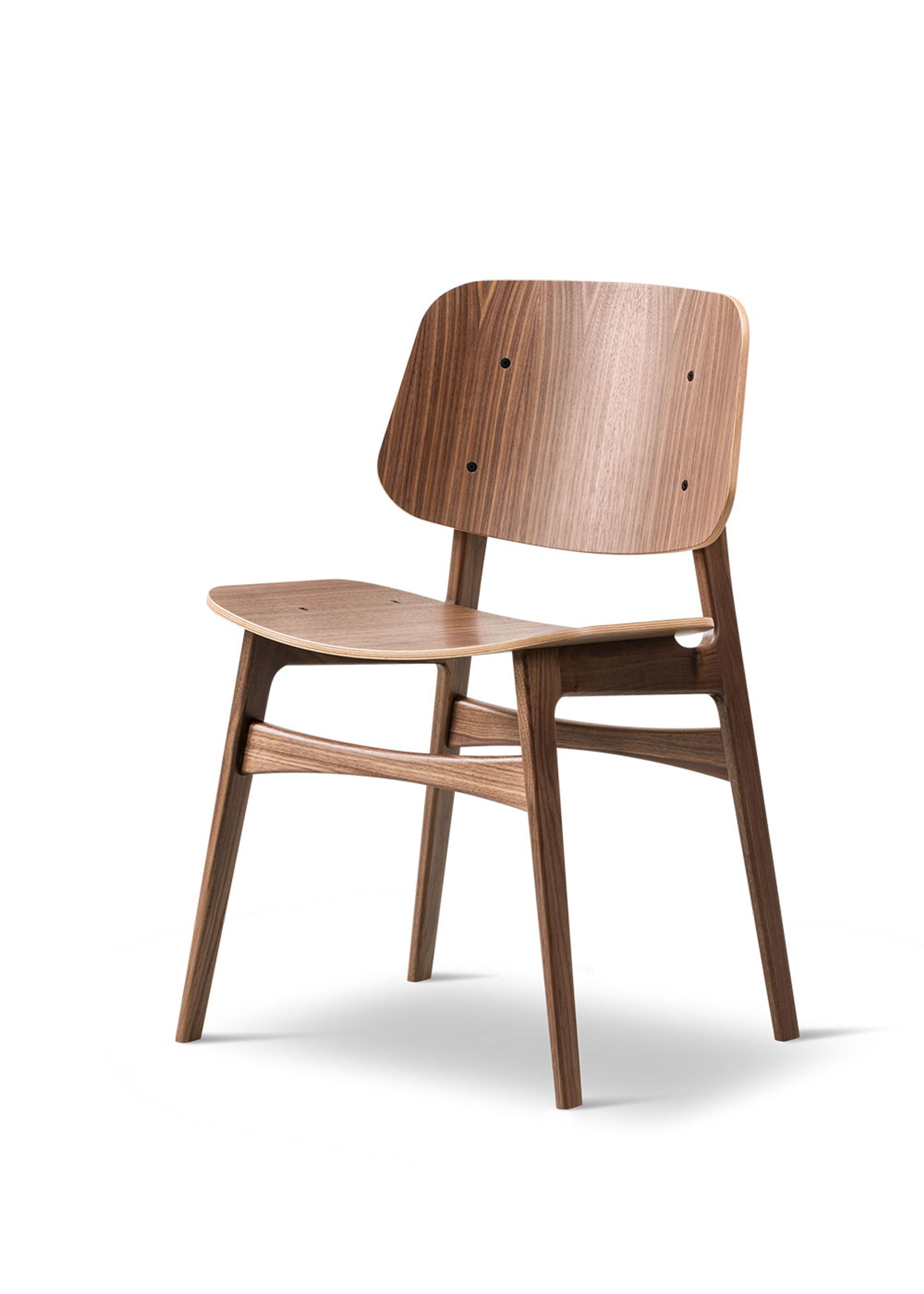 Fredericia Furniture - Stol - Søborg Chair 3050 by Børge Mogensen - Oiled Walnut