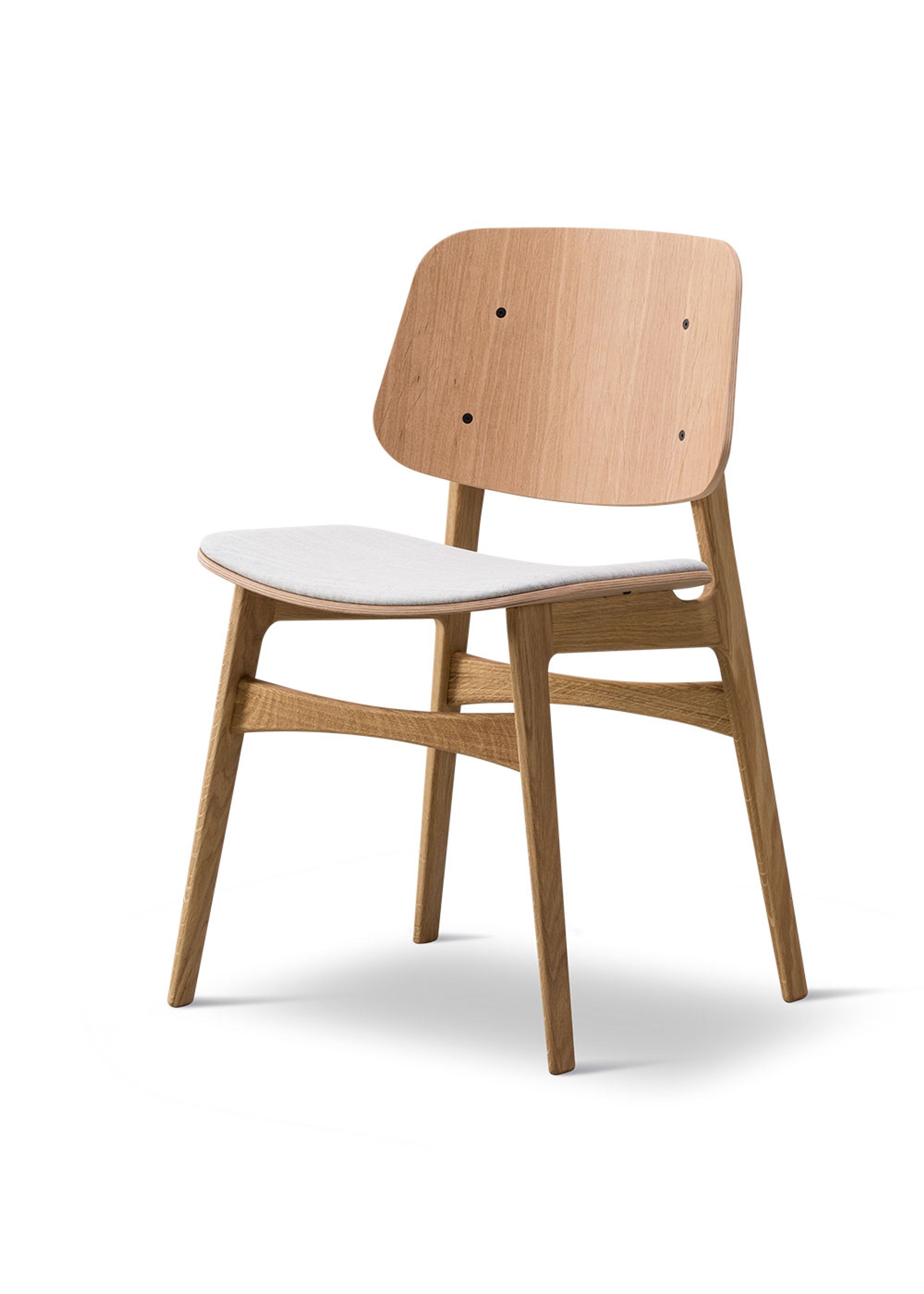Fredericia Furniture - Chair - Søborg Chair 3051 by Børge Mogensen - Canvas 2 / Oiled Oak