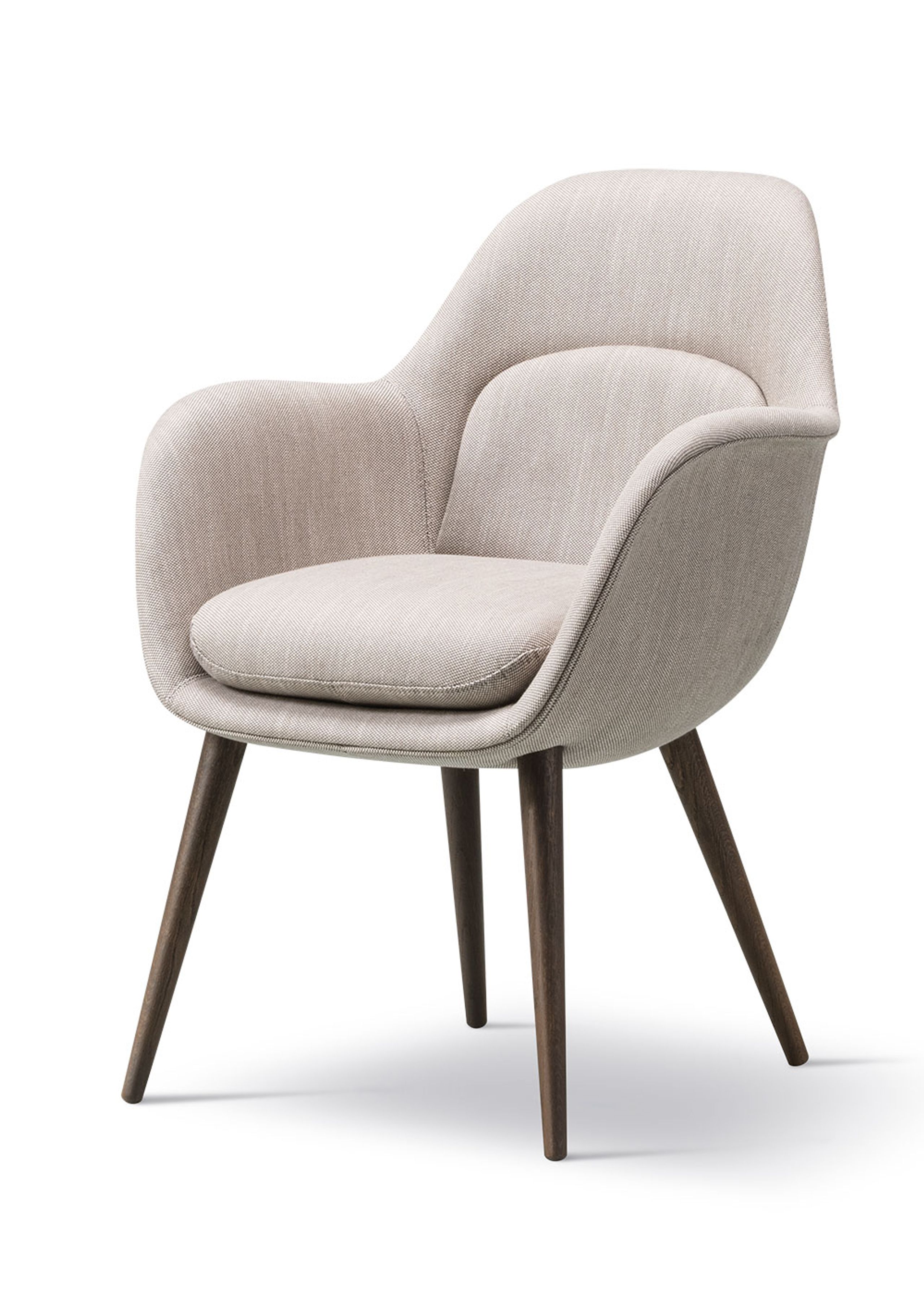 Fredericia Furniture - Jídelní židle - Swoon Dining Armchair 1777 by Space Copenhagen - Sinequanon 001 / Smoked Stained Oak