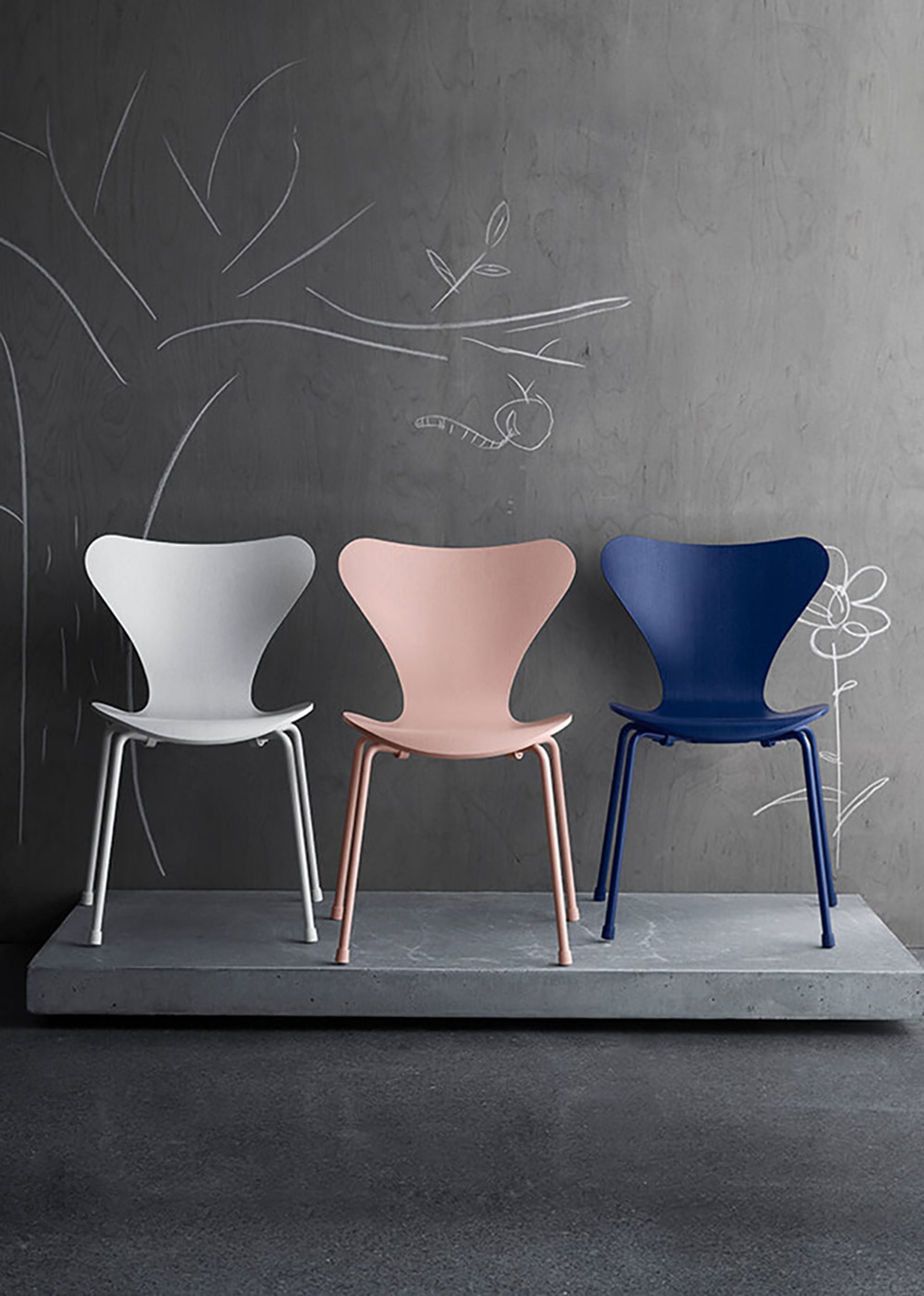 Fritz Hansen - Børnestol - Children Chair - Rosa