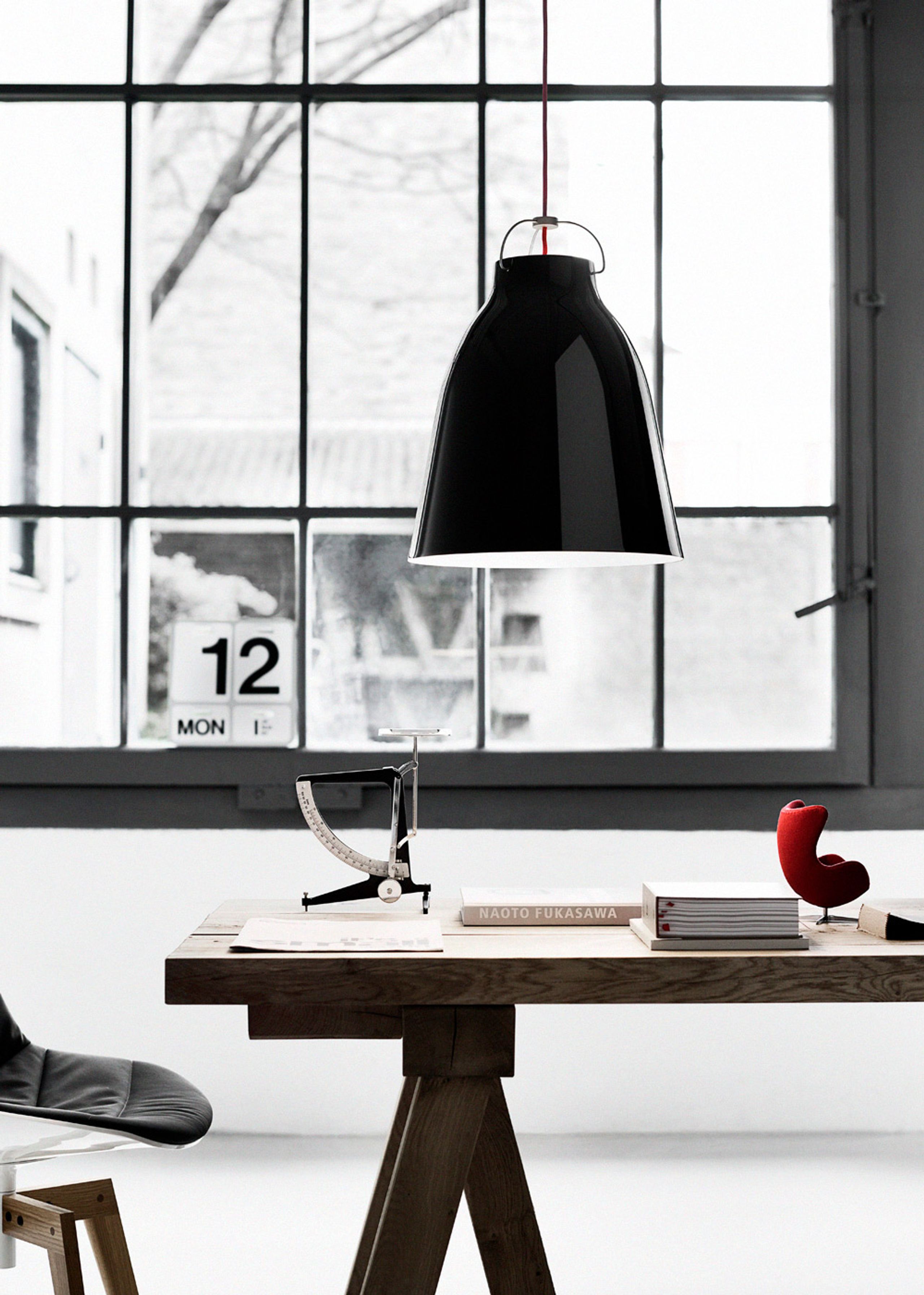 Fritz Hansen - Lamp - Caravaggio / Pendant - P1 - Black/Red