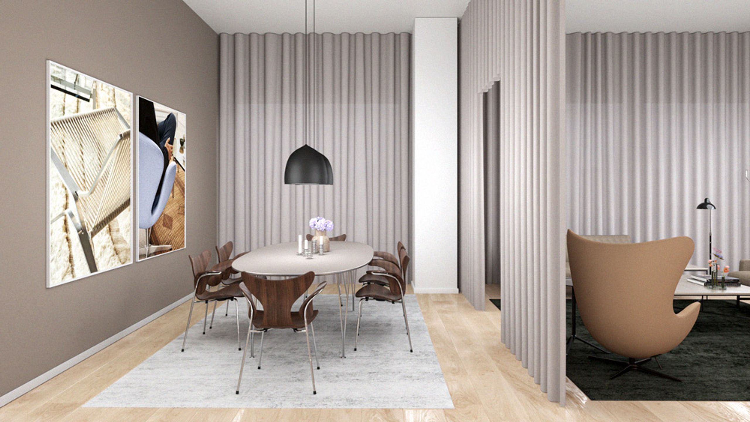 Fritz Hansen - Pendler - Suspence Lamp / P2 - P2 - Black