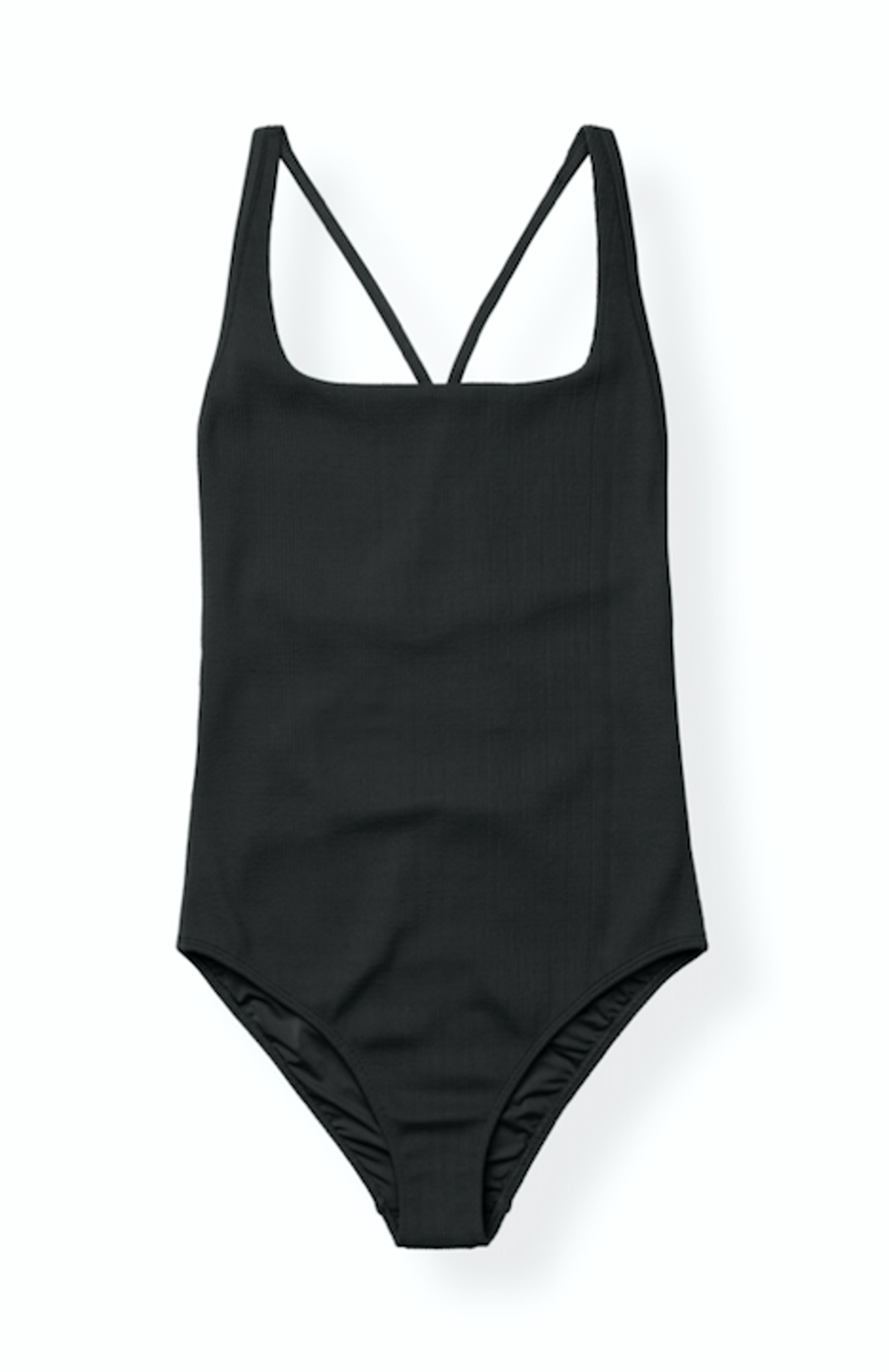 Ganni - Swimsuit - Textured Swimwear A1831 - Black