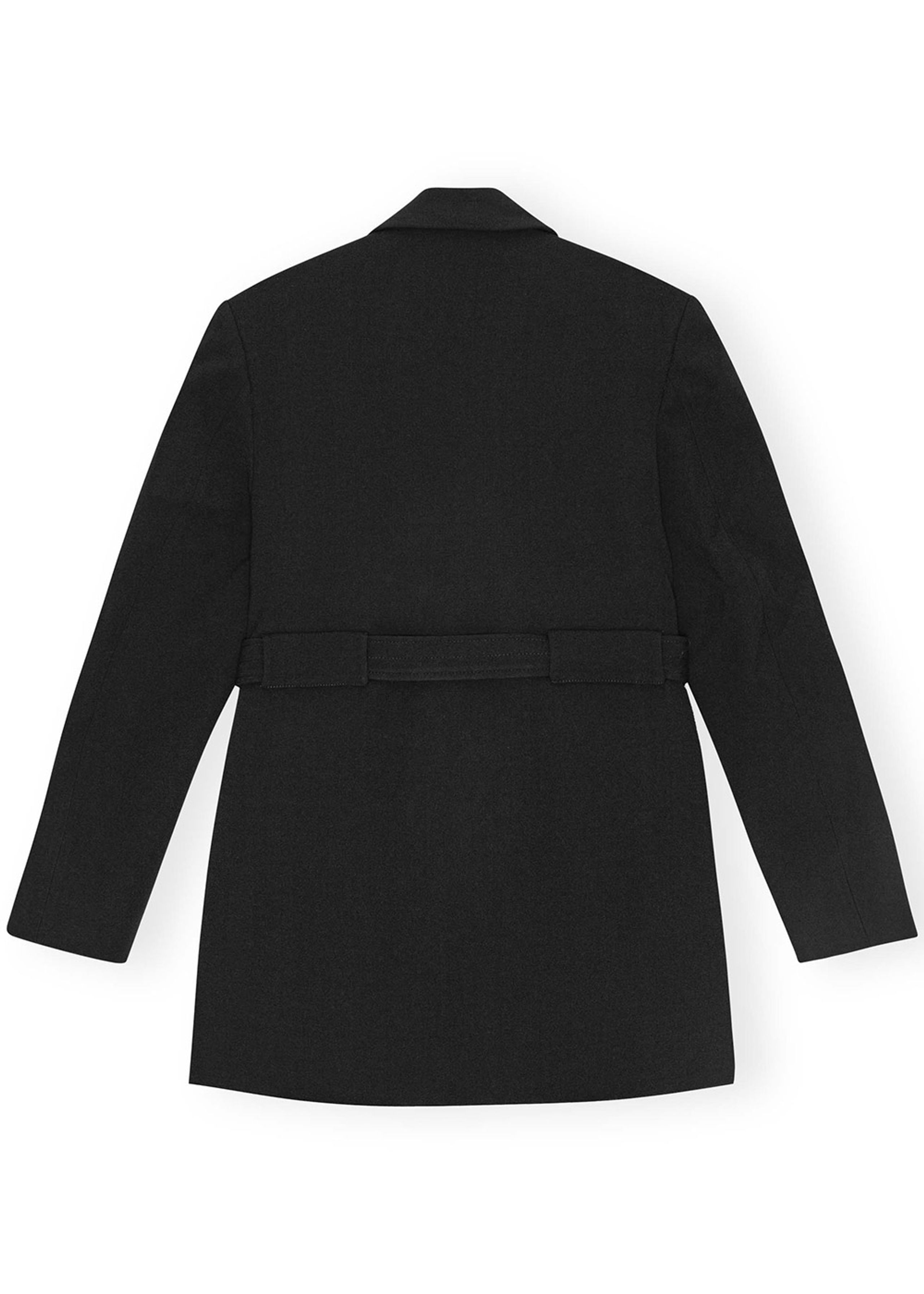 Ganni - Blazer - Bonded Crepe Blazer - Black
