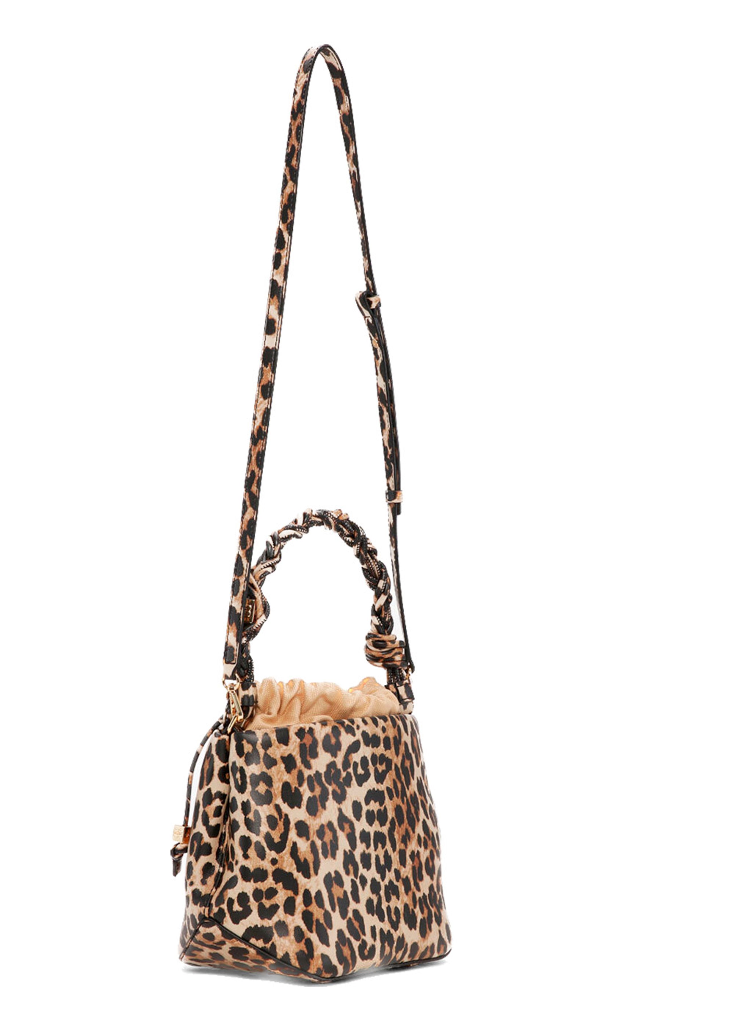 Ganni - Crossbody Taske - Bou Bucket Bag - Leopard