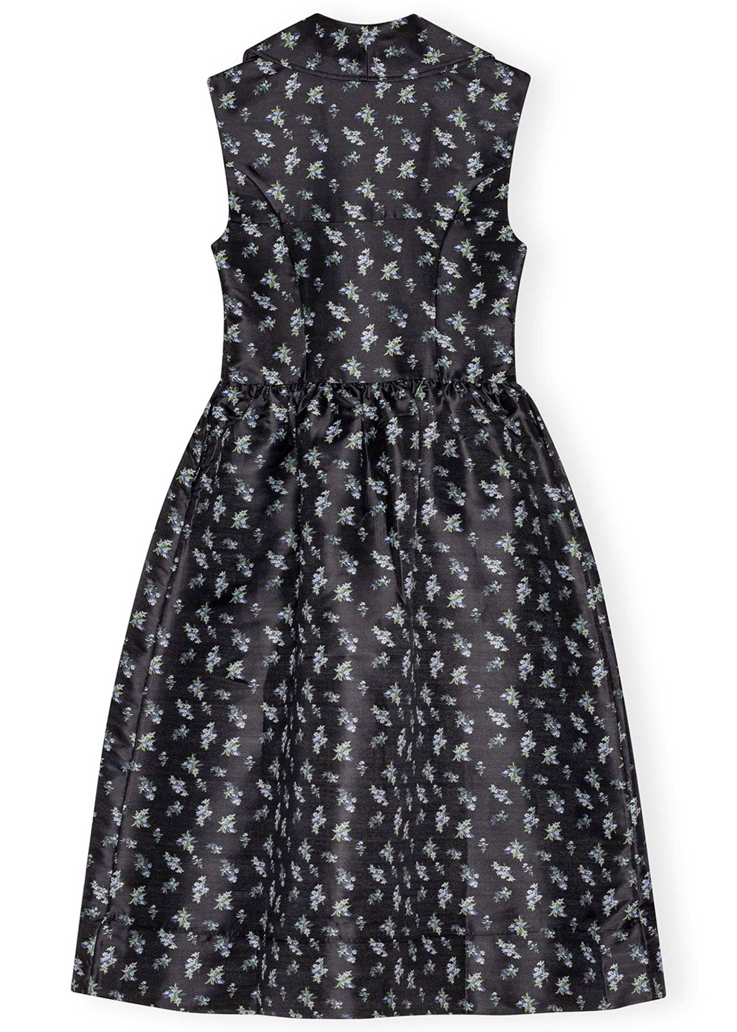 Ganni - Dress - Floral Jacquard Midi Dress - Black