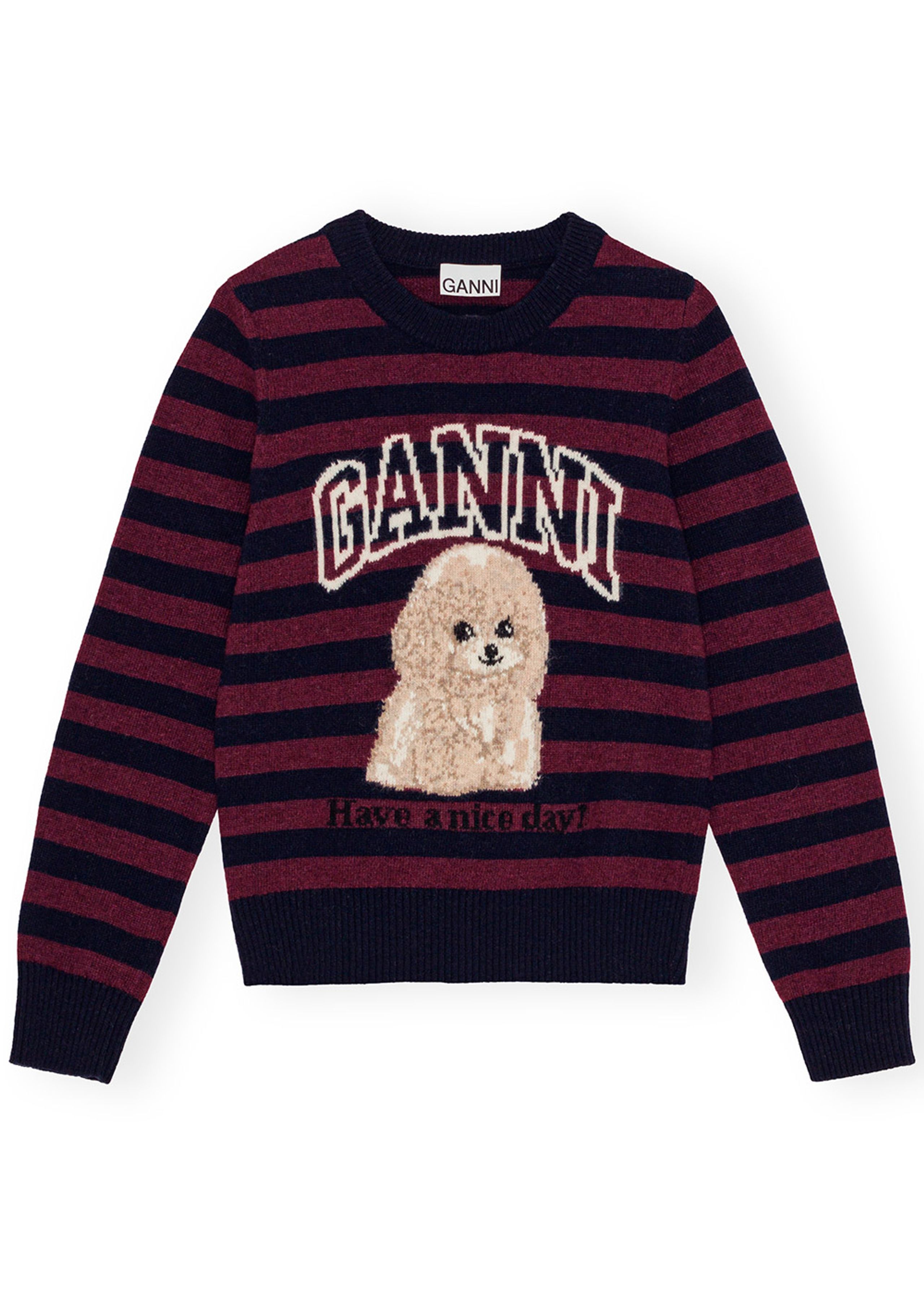Ganni - Tricot - Graphic Wool Mix Crewneck - Multicolour