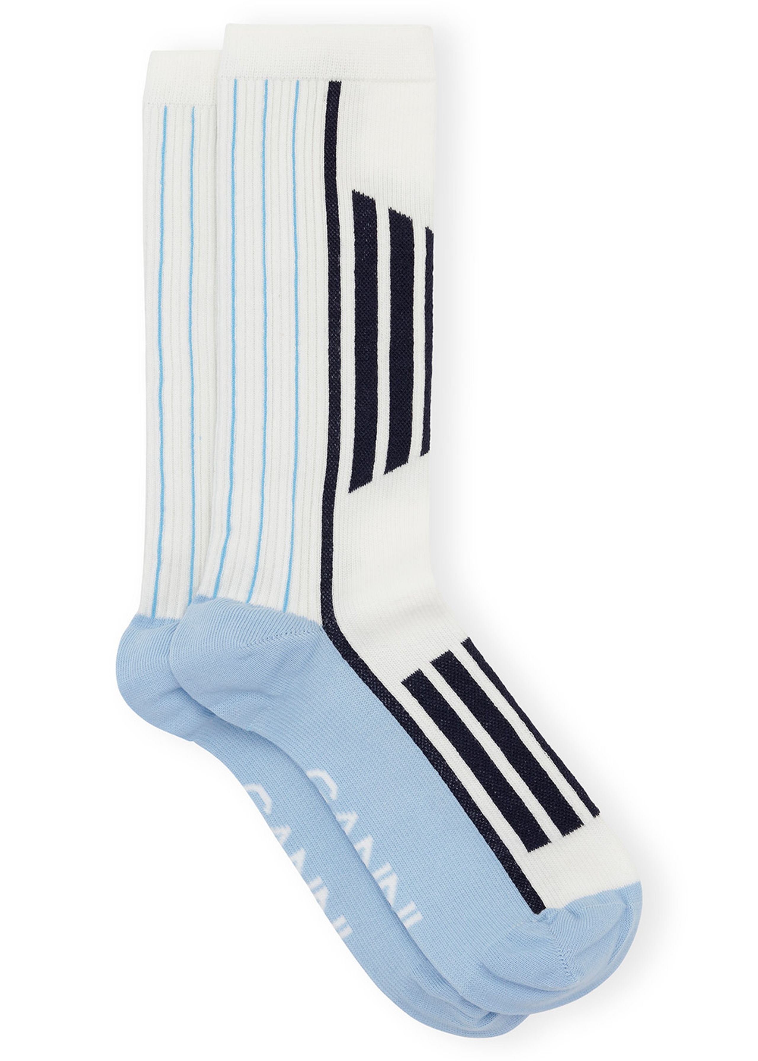 Ganni - Strømper - Sporty Socks - Sky Captain