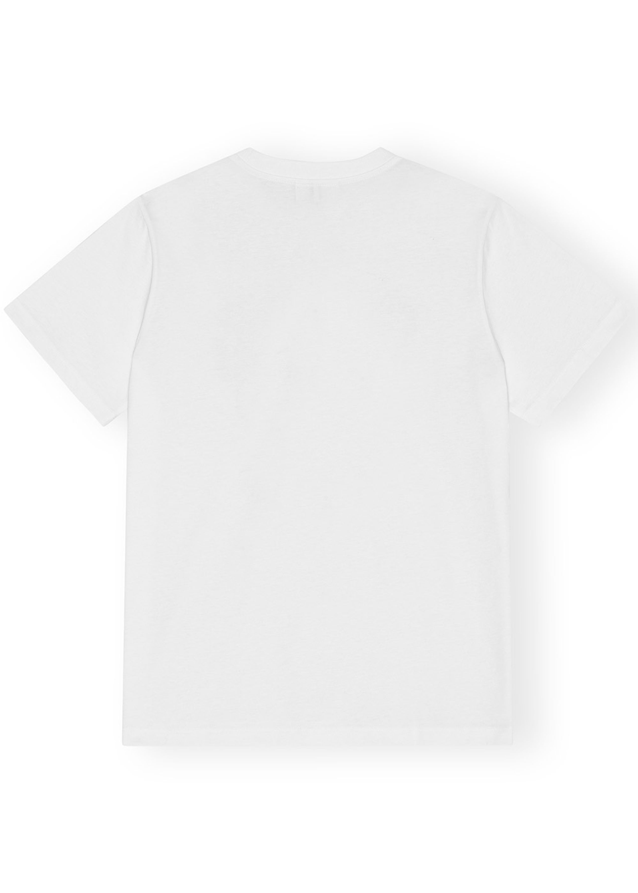Ganni - T-Shirt - Basic Cotton Jersey Teddy Relaxed T-shirt - Bright White