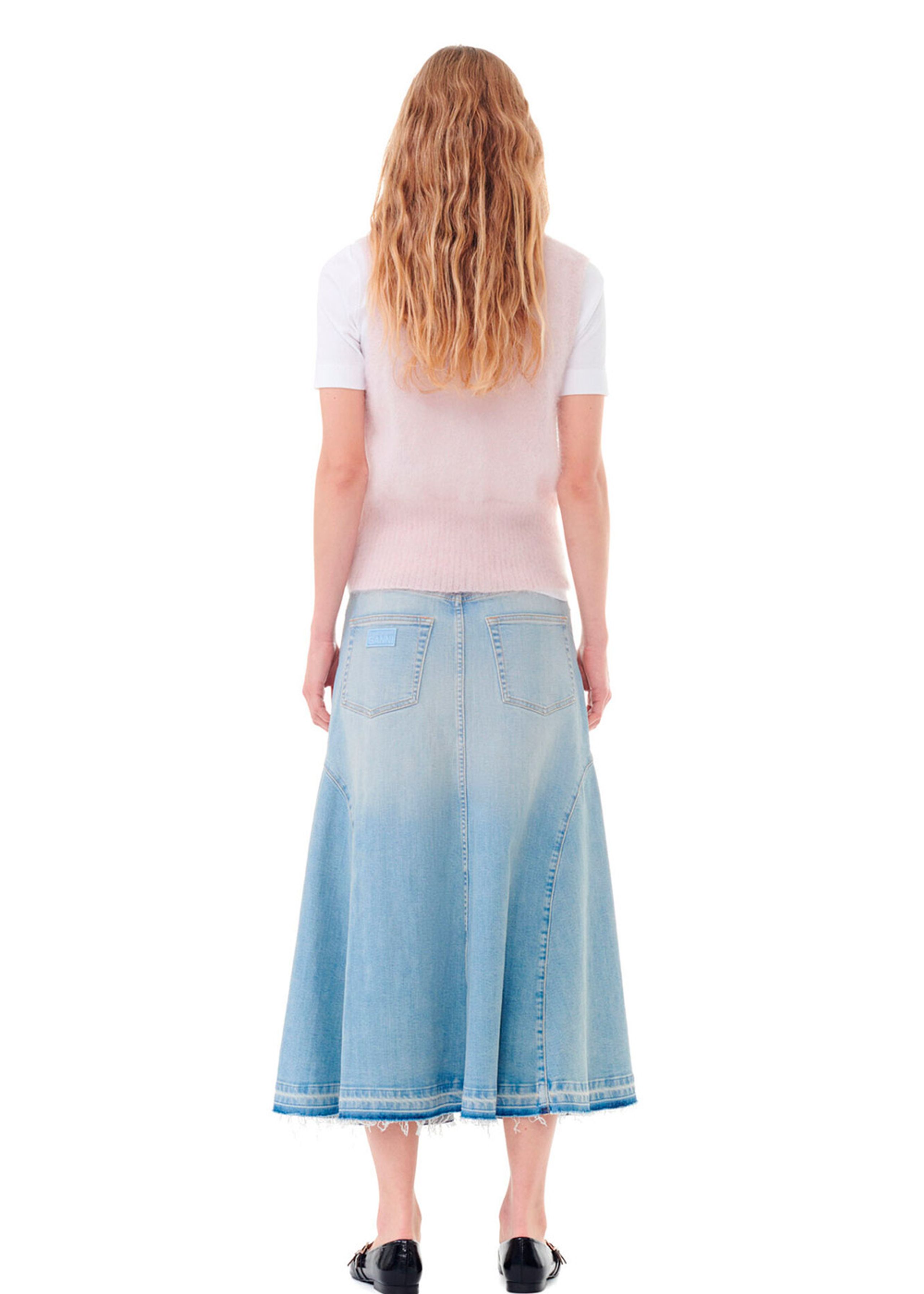 Ganni - Vest - Light Mohair Tie String Vest - Lilac Sachet