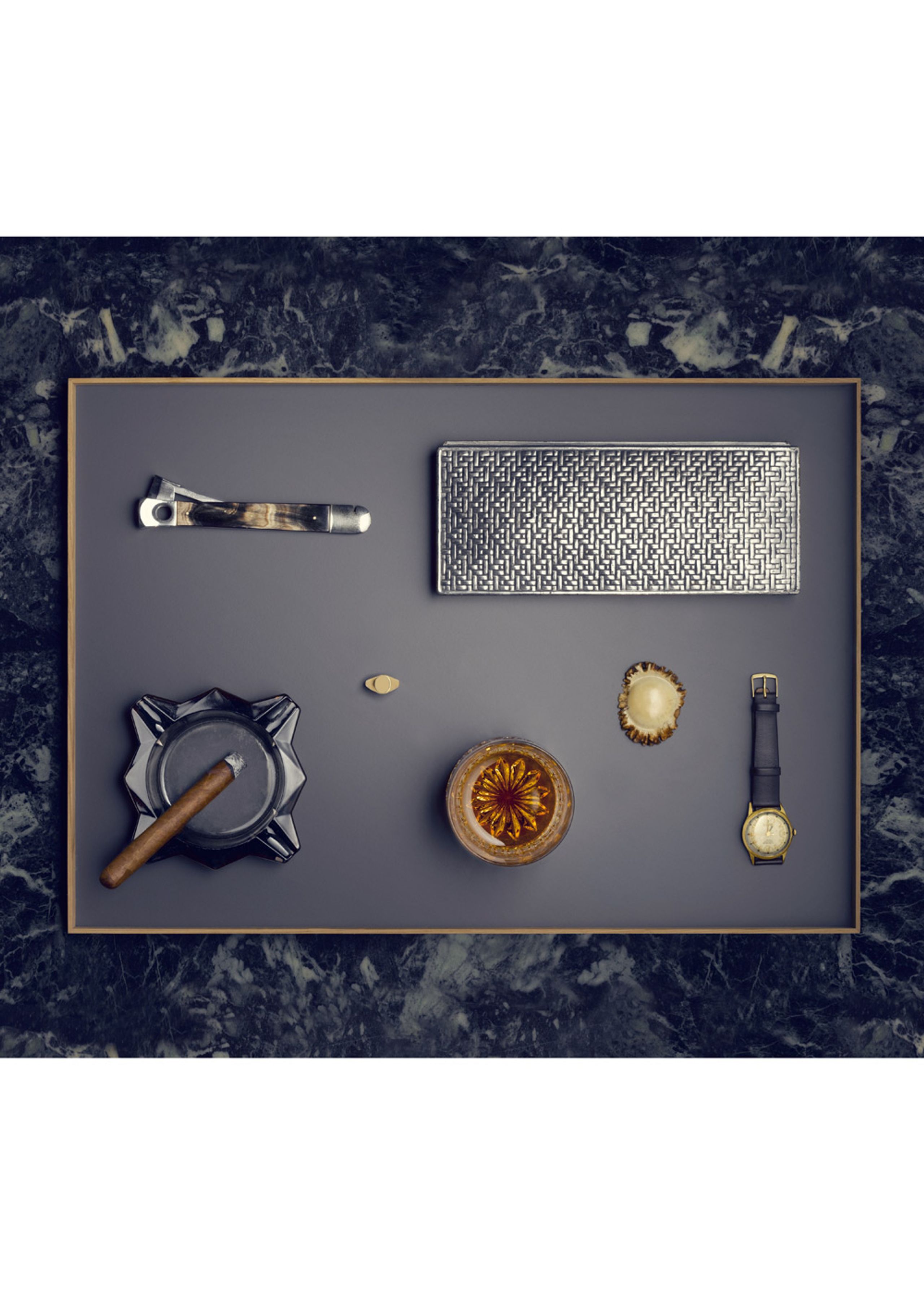 Gejst - Tray - Frame Tray - Large / Night Blue, Oak