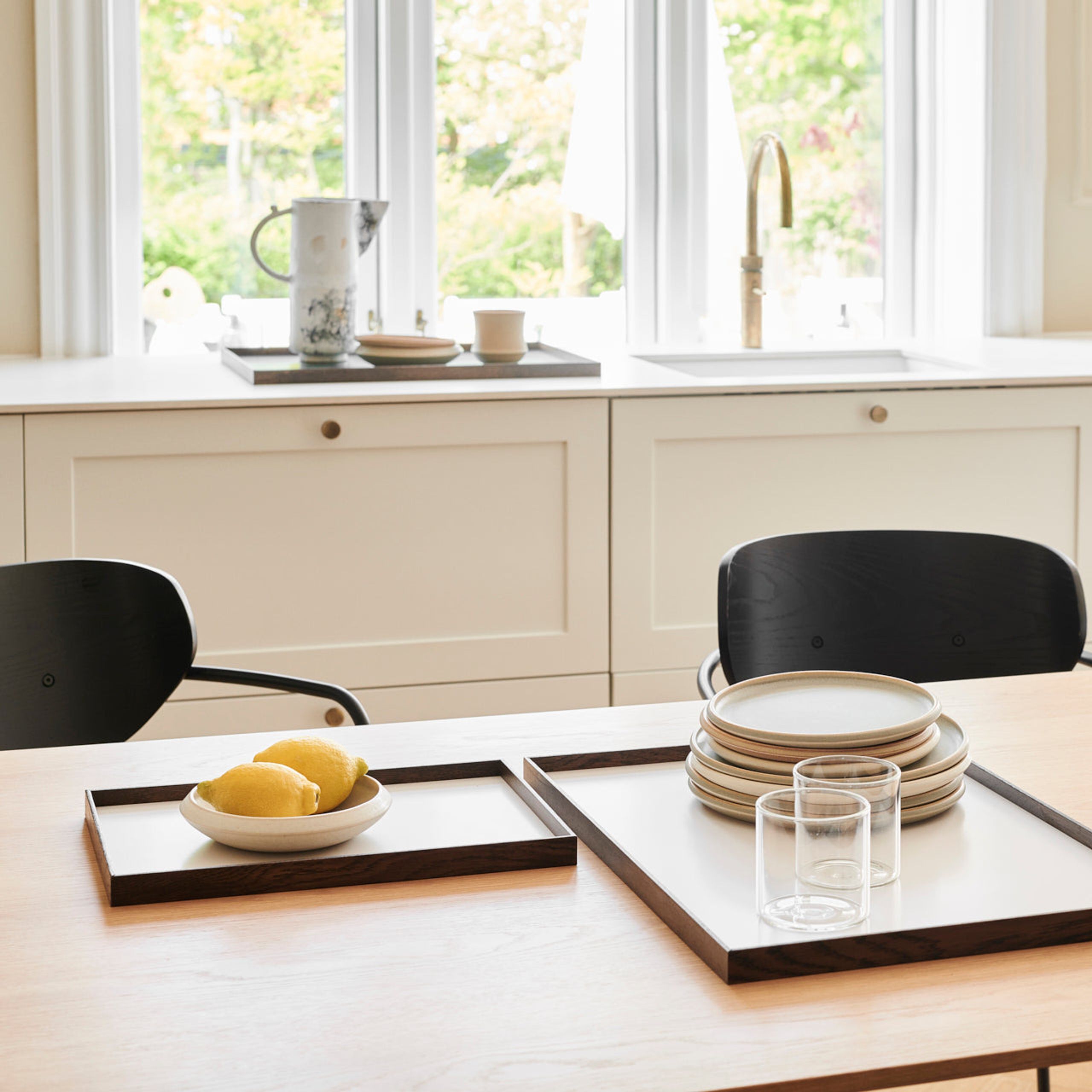 Gejst - Bakke - Frame Tray - Medium / Beige, Smoked Oak