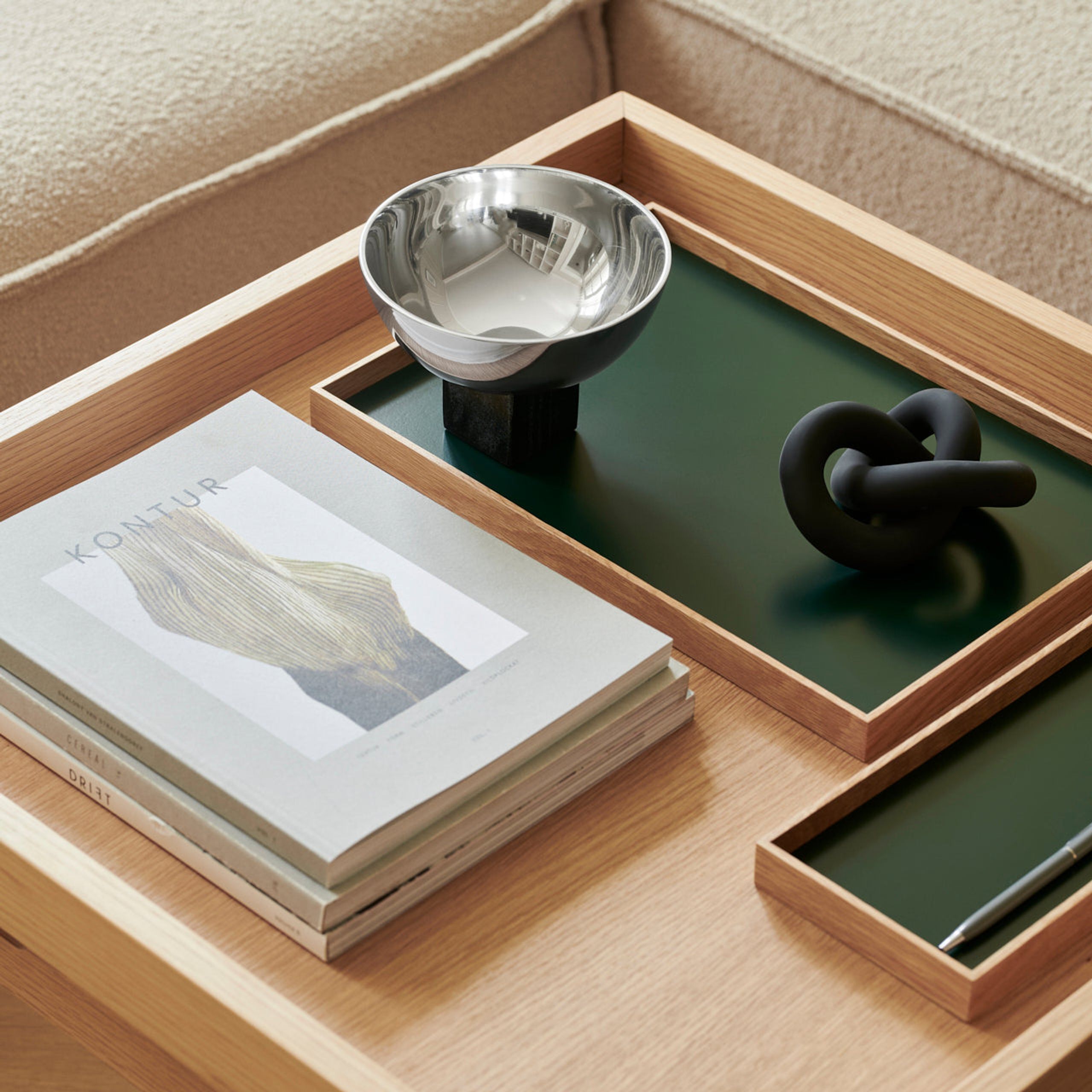 Gejst - Bricka - Frame Tray - Medium / Green, Oak