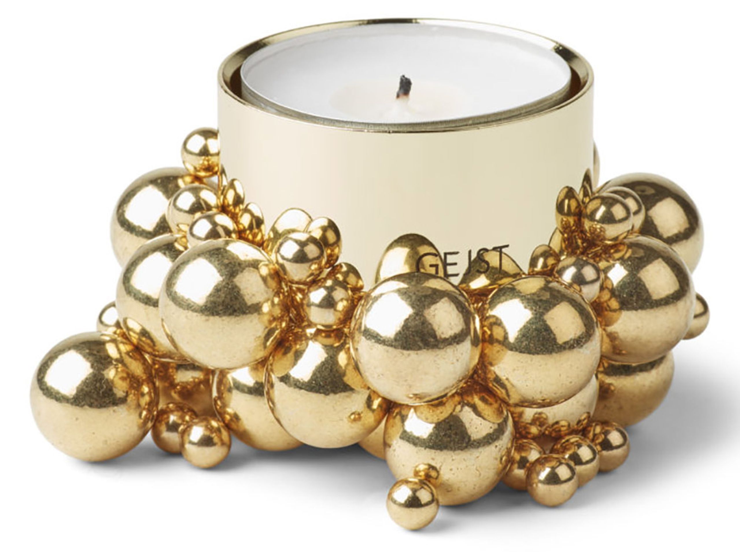 Gejst - Candlestick - Molekyl - Brass Tealight 1