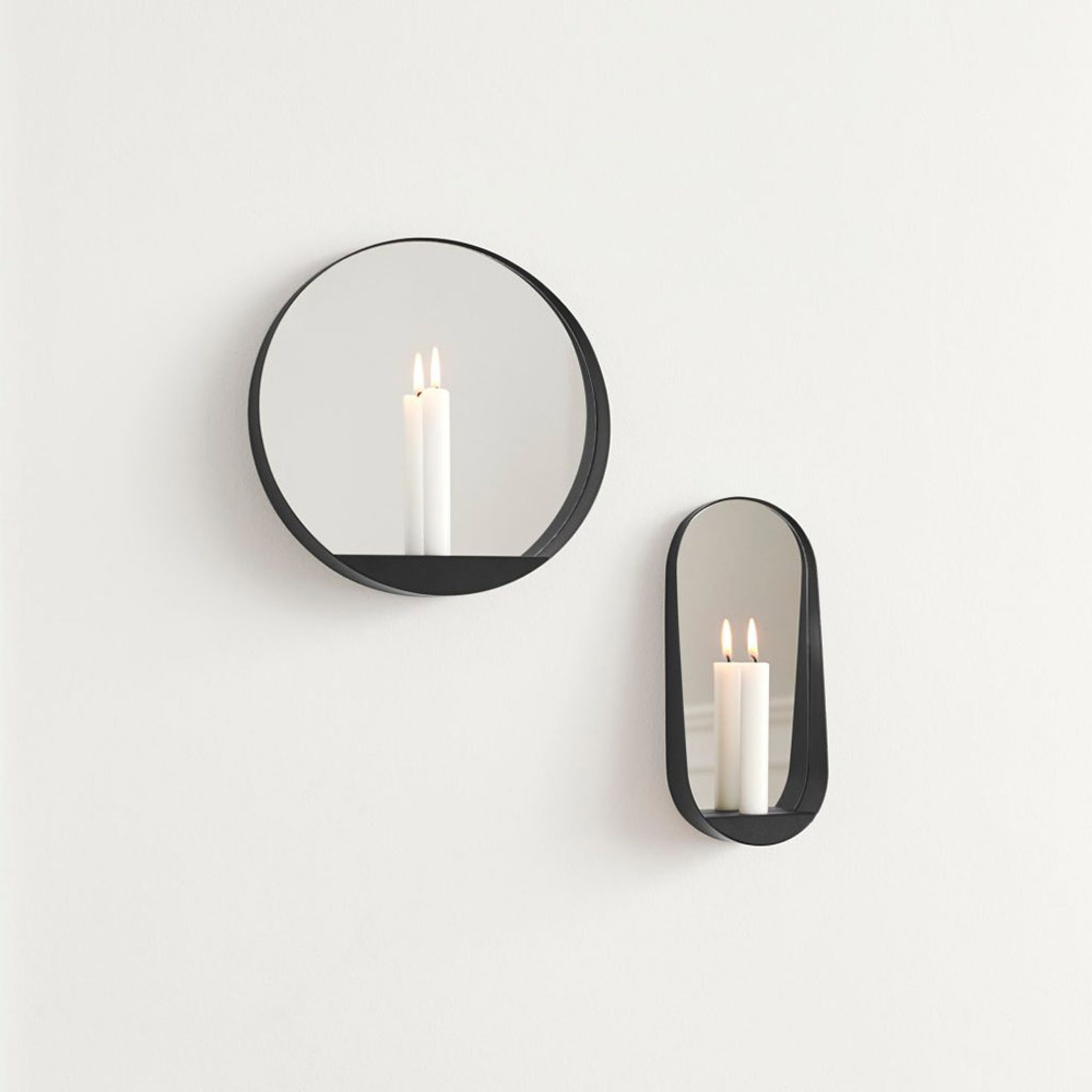 Gejst - Mirror - GLIM Mirror Candlestick Round - Black