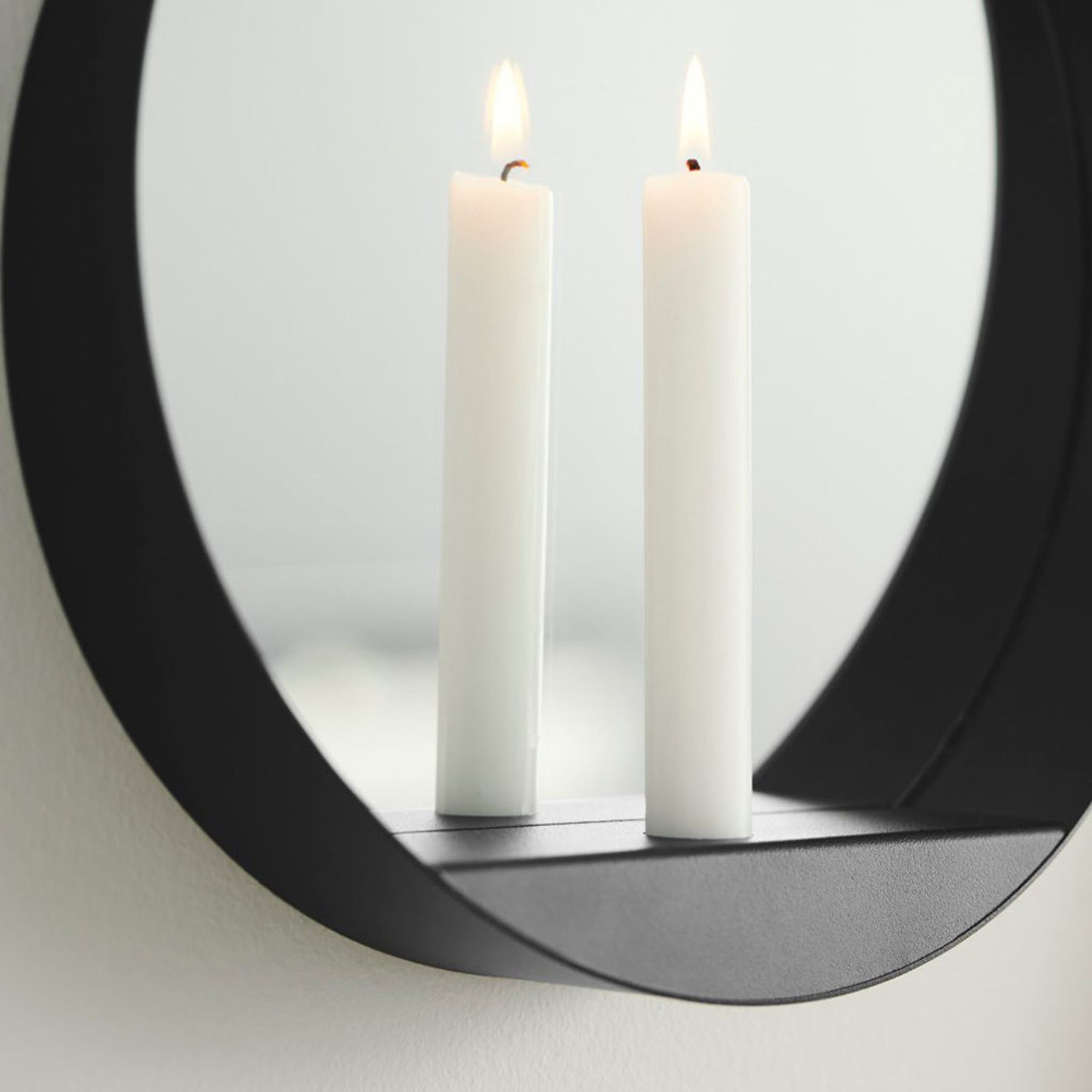 Gejst - Mirror - GLIM Mirror Candlestick Round - Black
