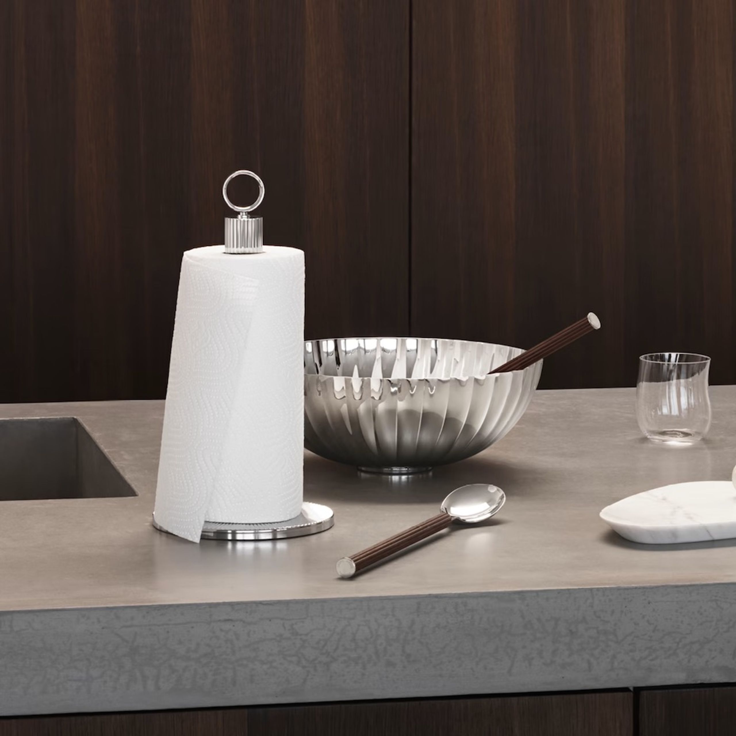 Georg Jensen - Porte-rouleau de cuisine - Bernadotte Paper Towel Holder - Stainless Steel