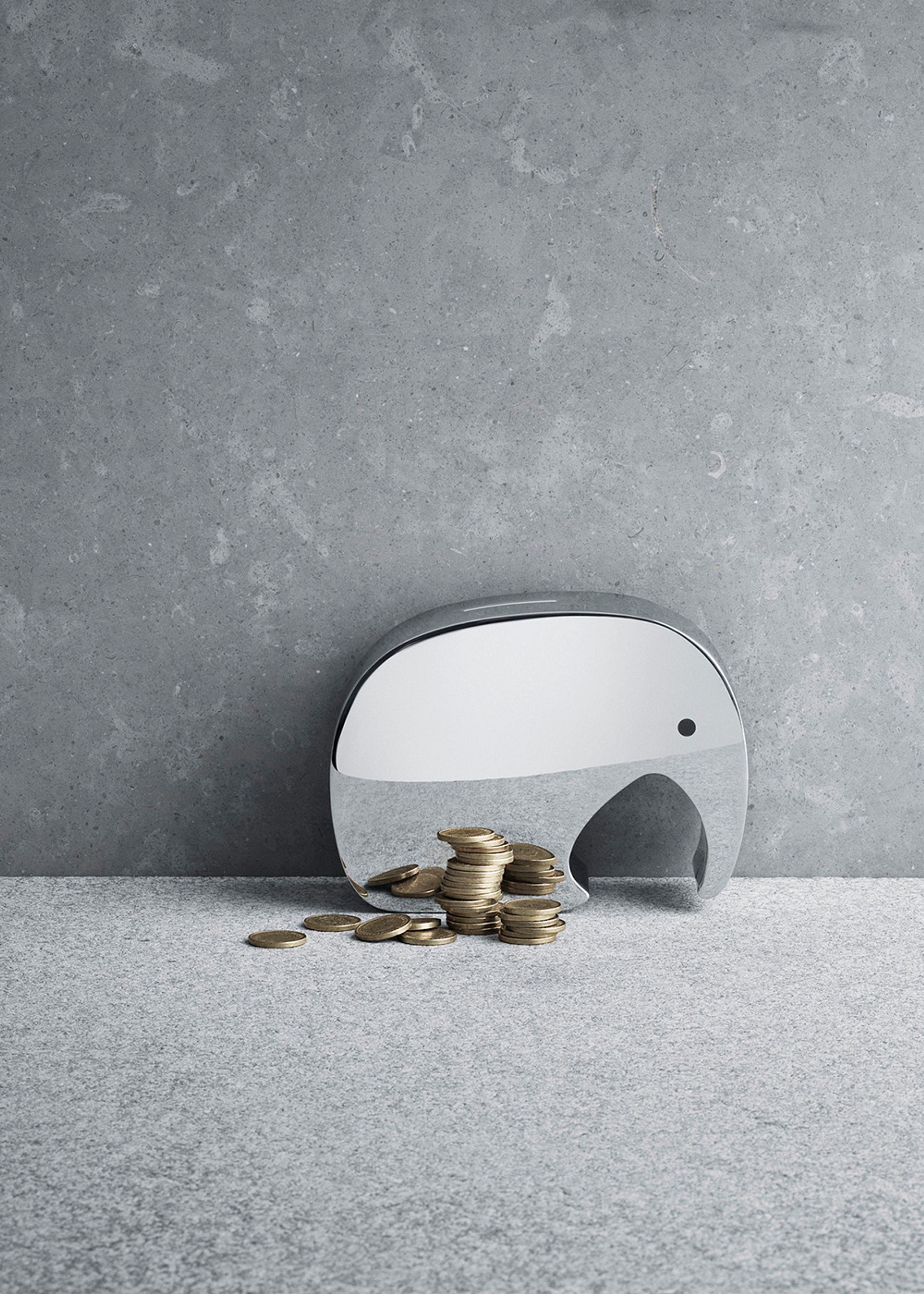 Georg Jensen - Tirelire - Georg Moneyphant - Stainless Steel Mirror